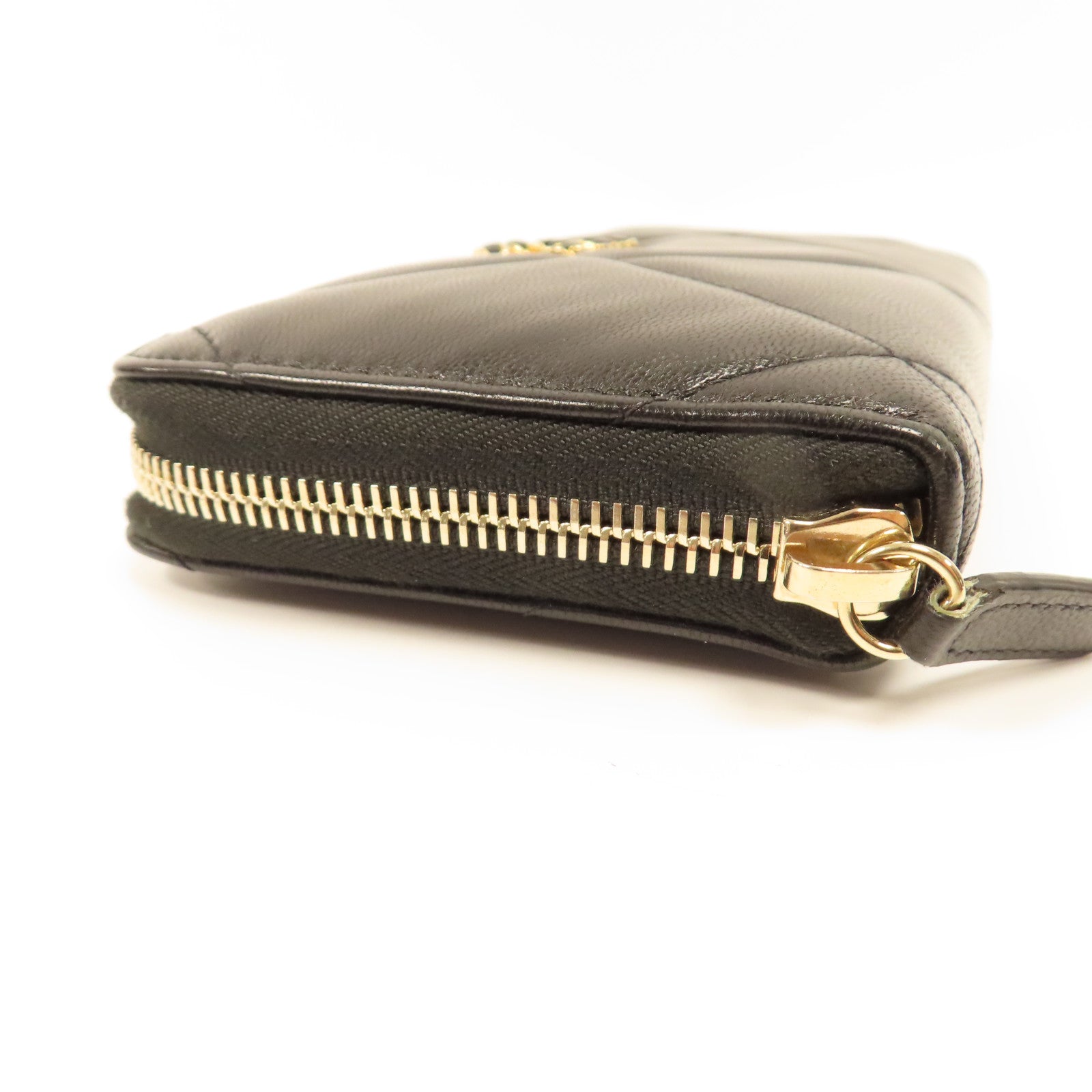 CHANEL 菱格皮革C19 Long Wallet金扣拉鍊長錢包黑色