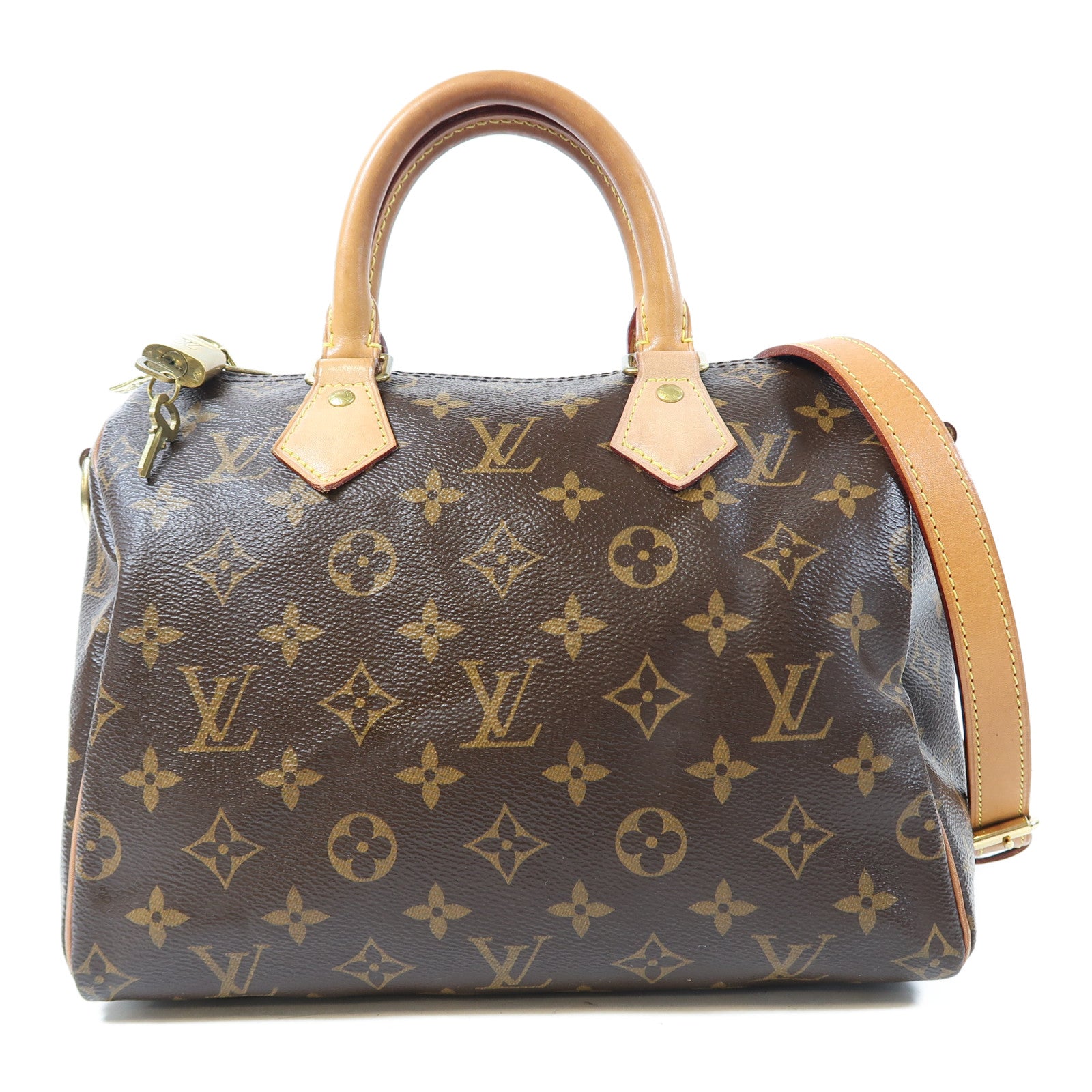 LOUIS VUITTON Monogram Speedy Bandoulière 25金扣手挽肩背兩用袋啡色