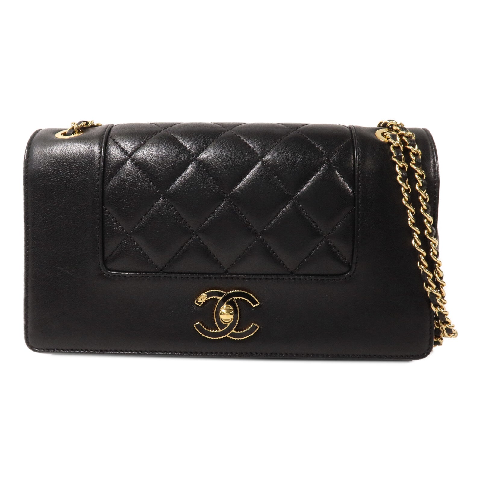 CHANEL 牛皮皮革Chain Shoulder鏈帶肩背袋