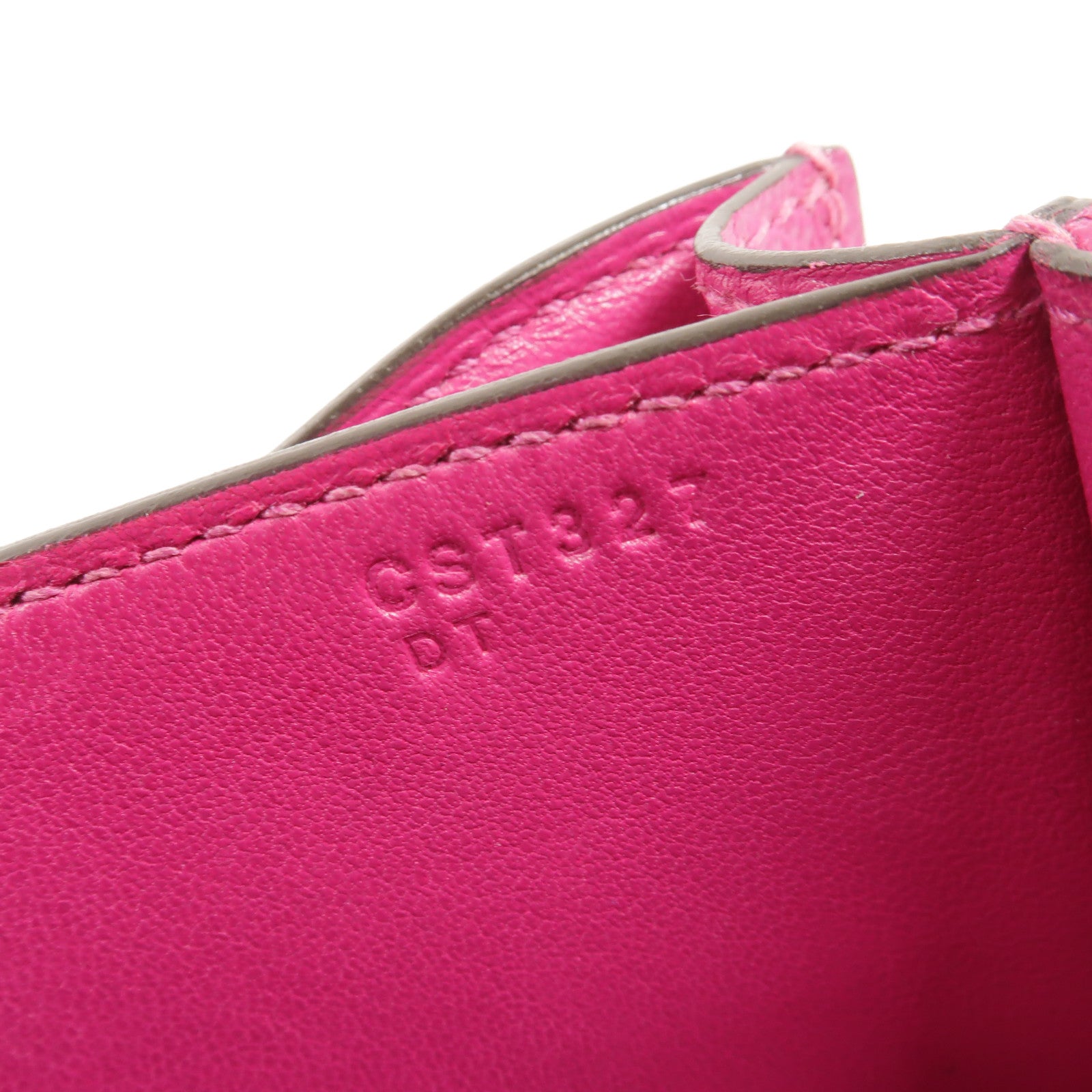 HERMES Epsom皮革Constance Mini肩背袋Rose Pourpre