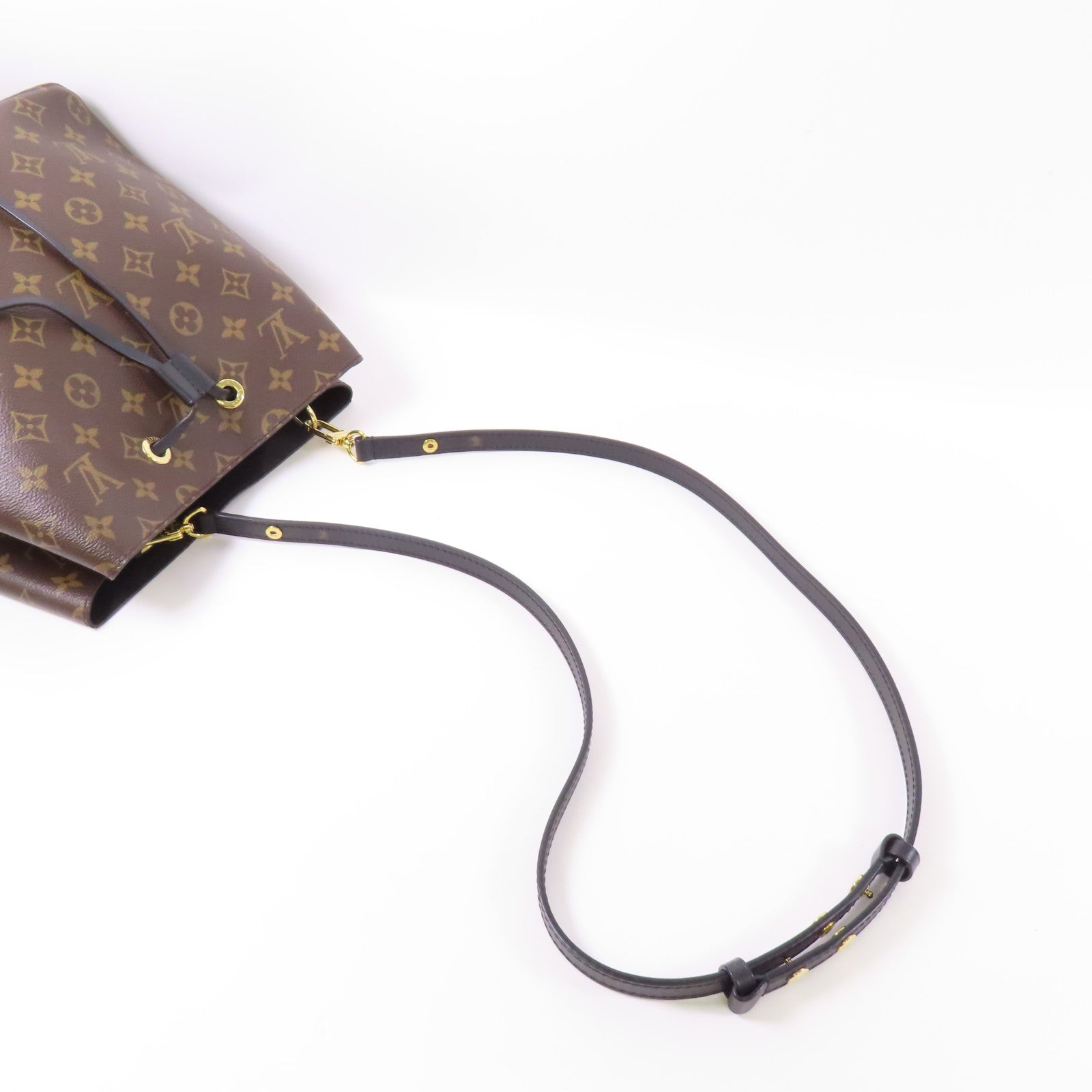 LOUIS VUITTON LV GHW Neo Noe MM Shoulder Handbag M44020 Monogram Brown