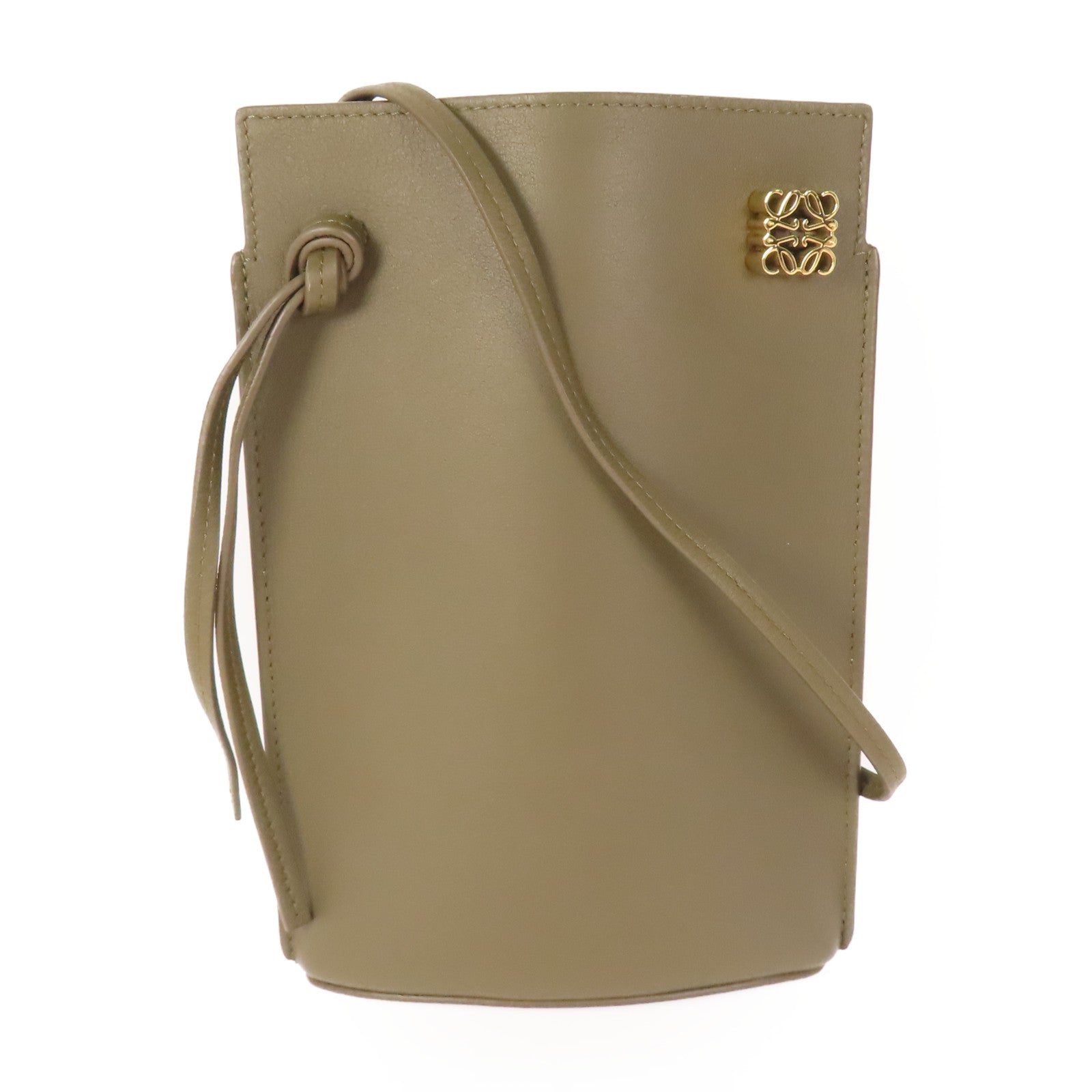 LOEWE 牛皮皮革Shoulder Bag金扣肩背袋