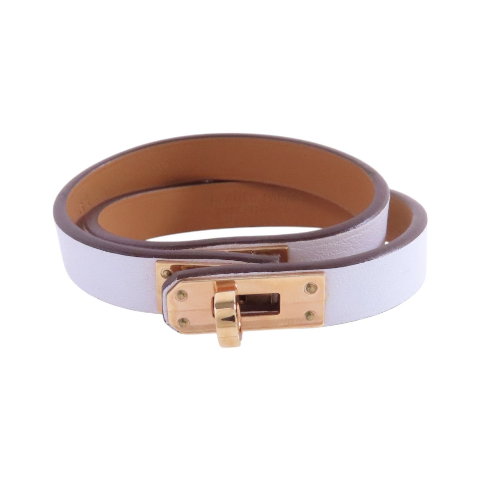 HERMES Swift皮革Kelly Double Tour T1 Bracelet金扣手鏈