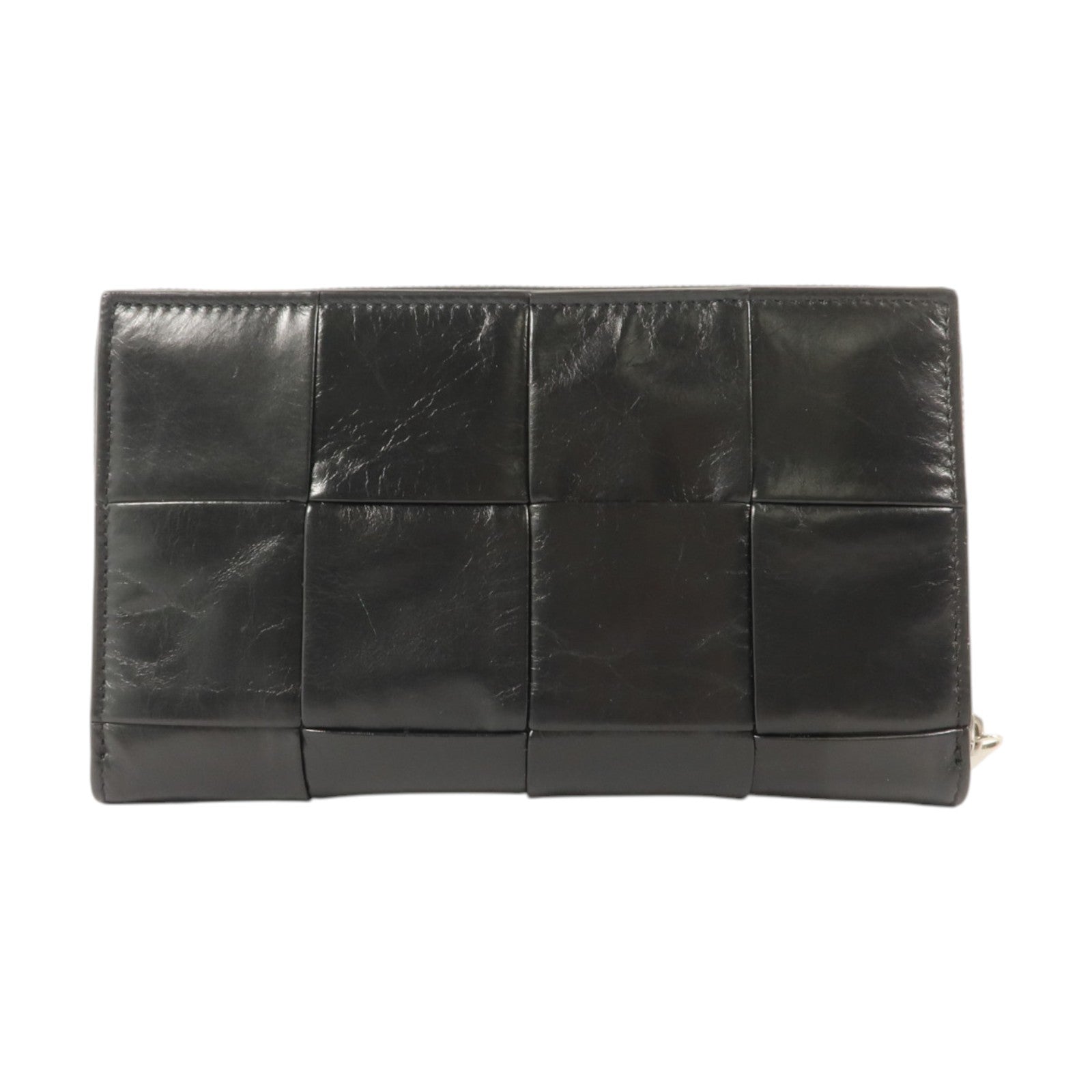 BOTTEGA VENETA 牛皮皮革Zipper Long Wallet銀扣長錢包