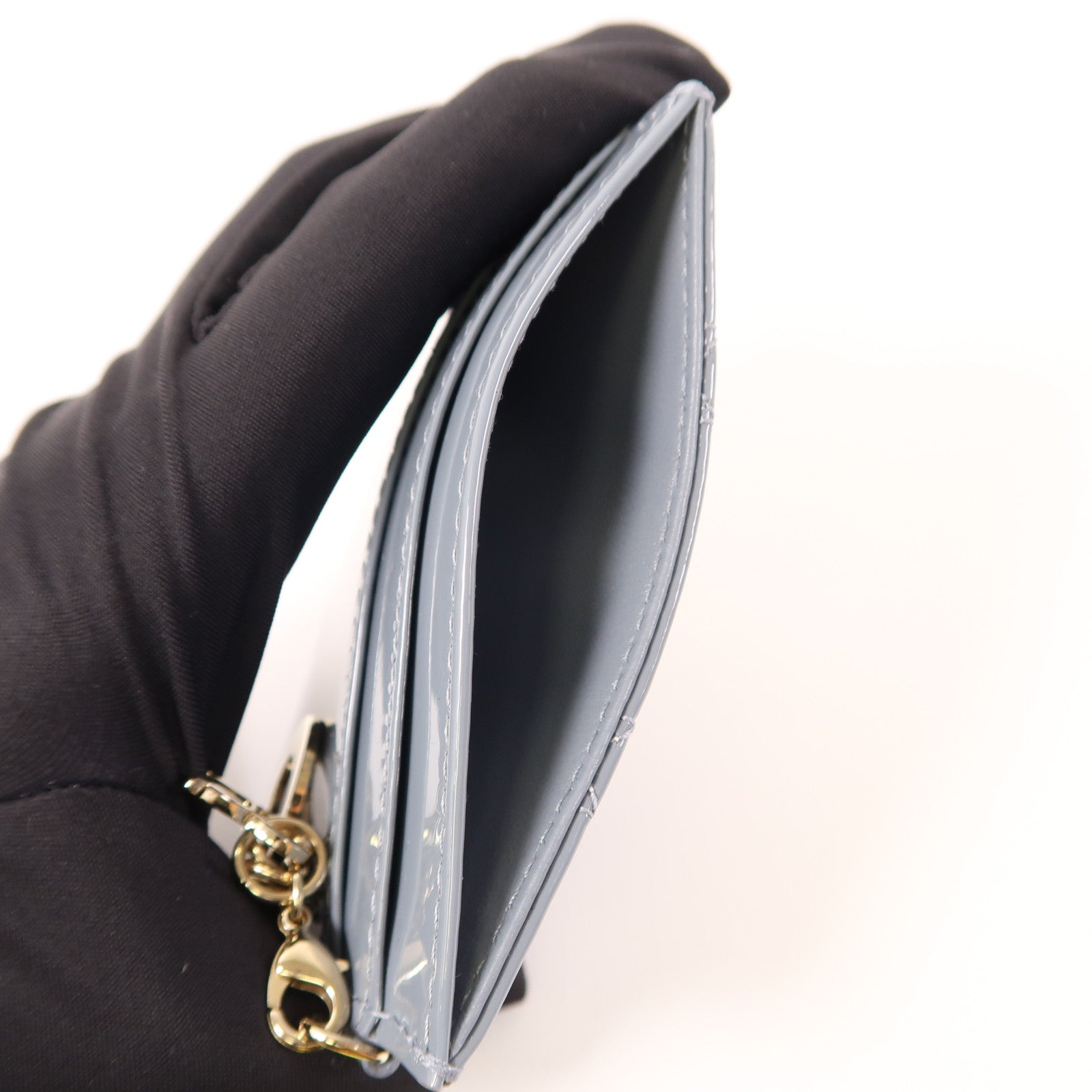 Dior 漆皮皮革Card Case金扣卡片套