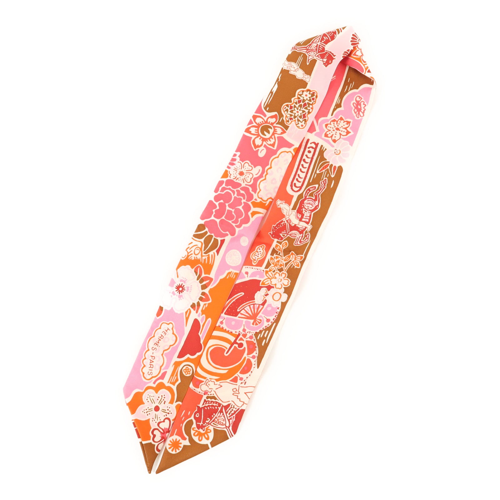 HERMES 絲綢Twilly絲巾