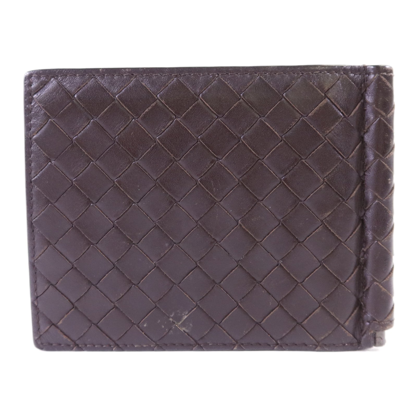 BOTTEGA VENETA 【激減優惠】羊皮皮革Bifold Money Clip Wallet錢包