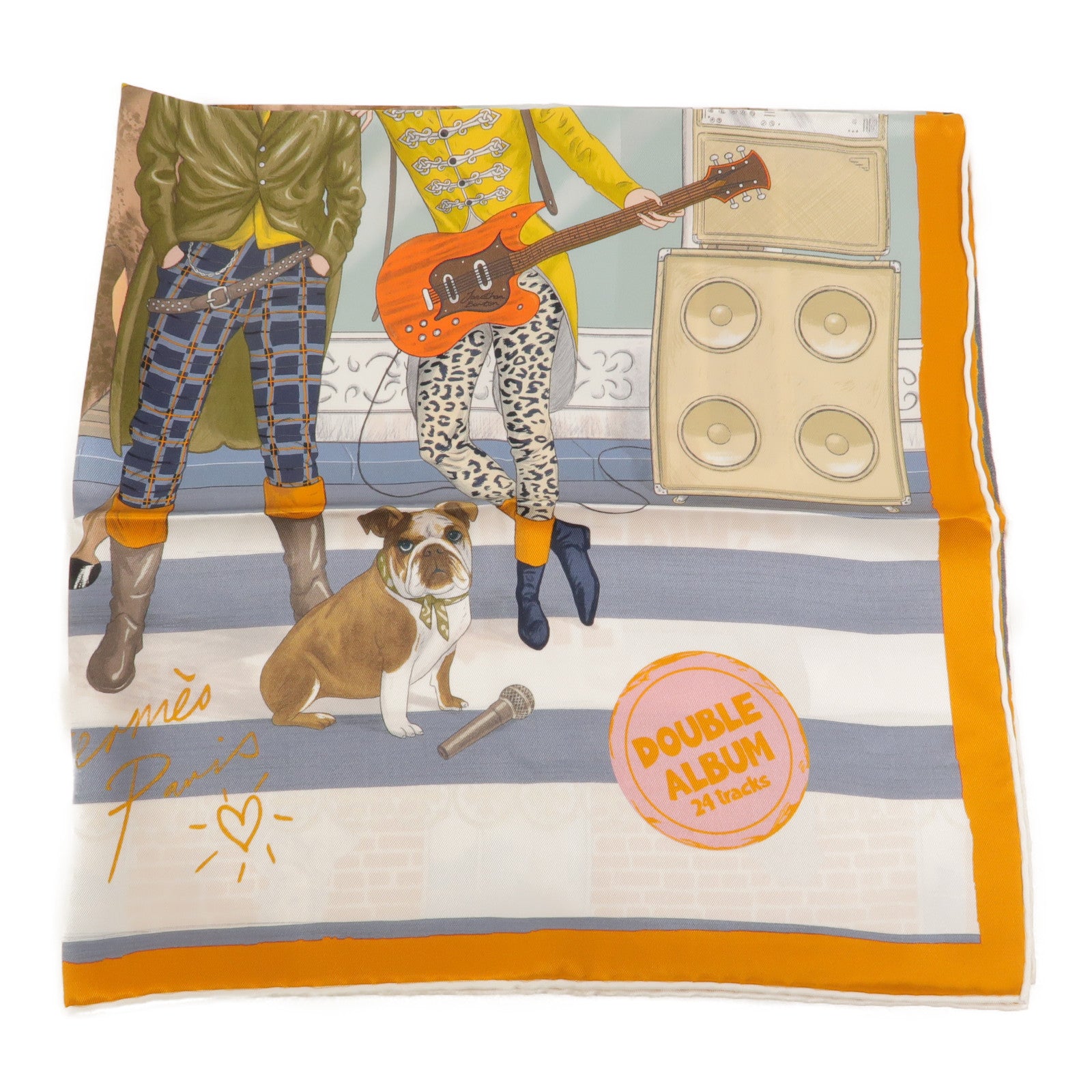 HERMES 絲質The New Hermes Record Scarf 70x70絲巾