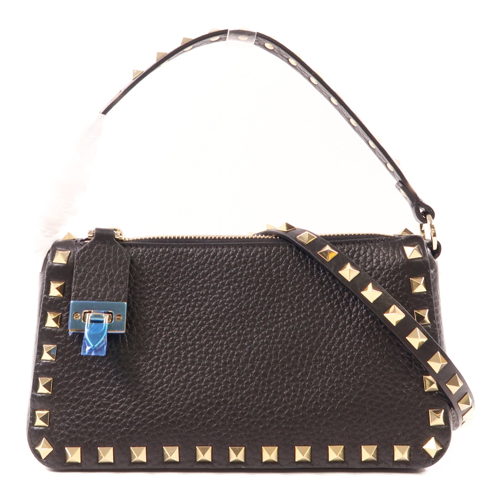 Valentino 牛皮皮革Rockstud Shoulder Bag金扣手挽肩背兩用袋