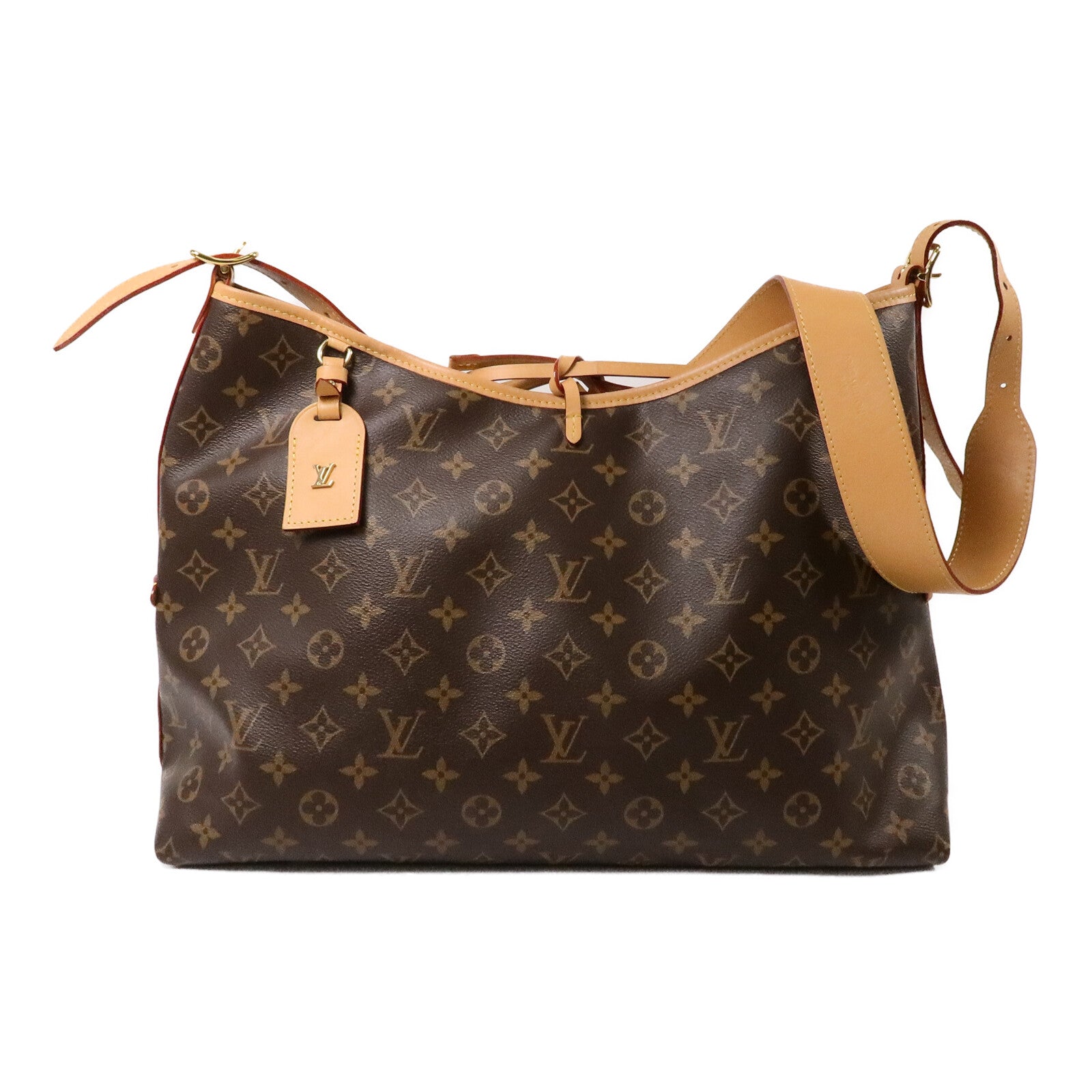 LOUIS VUITTON Monogram Carry All MM金扣肩背袋
