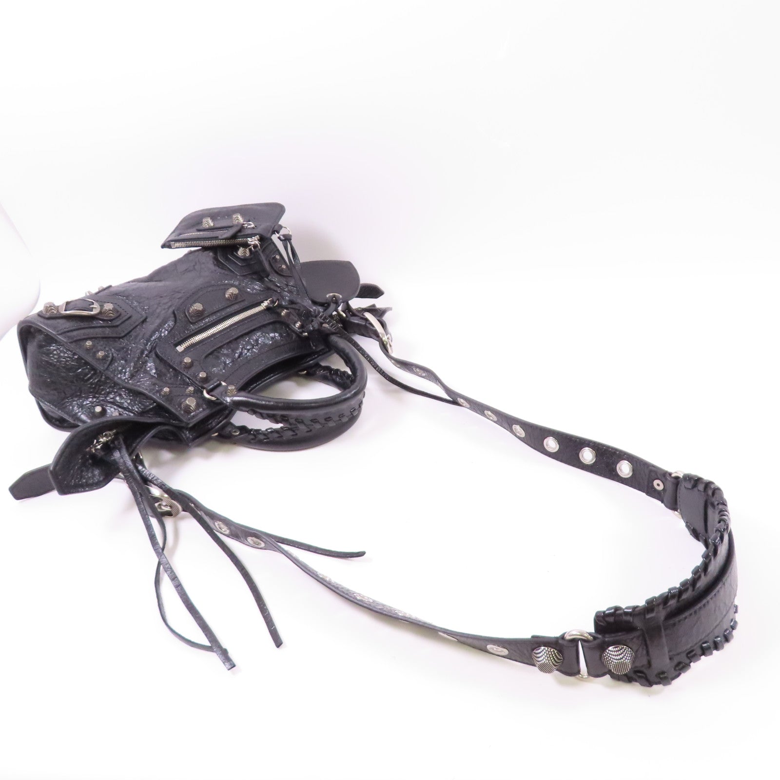BALENCIAGA 牛皮皮革Neo Cagole銀扣手挽肩背兩用袋