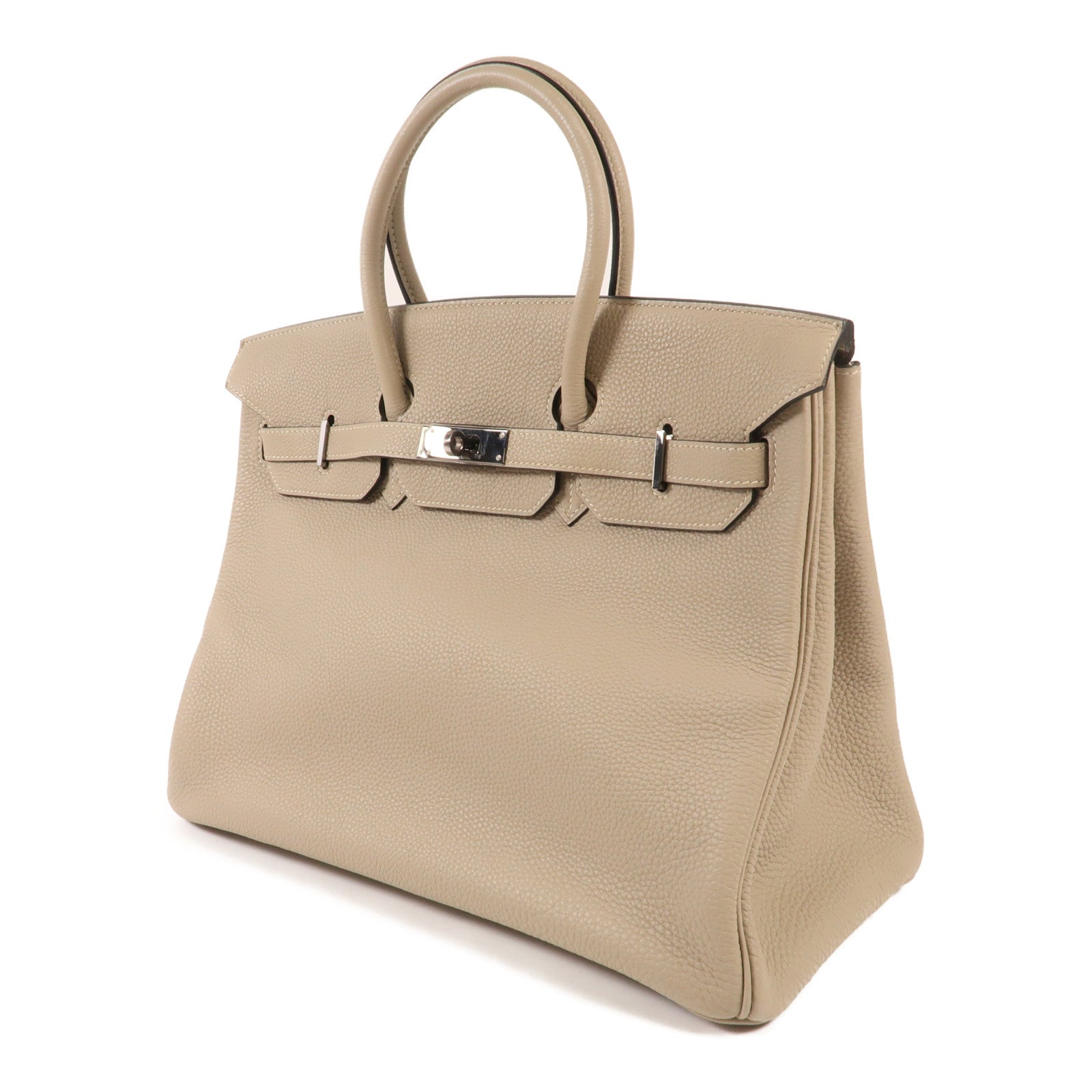 HERMES Clemence皮革Birkin 35銀扣手挽袋Trench