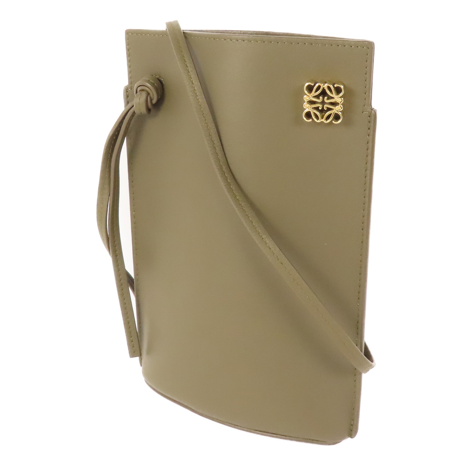 LOEWE 牛皮皮革Shoulder Bag金扣肩背袋