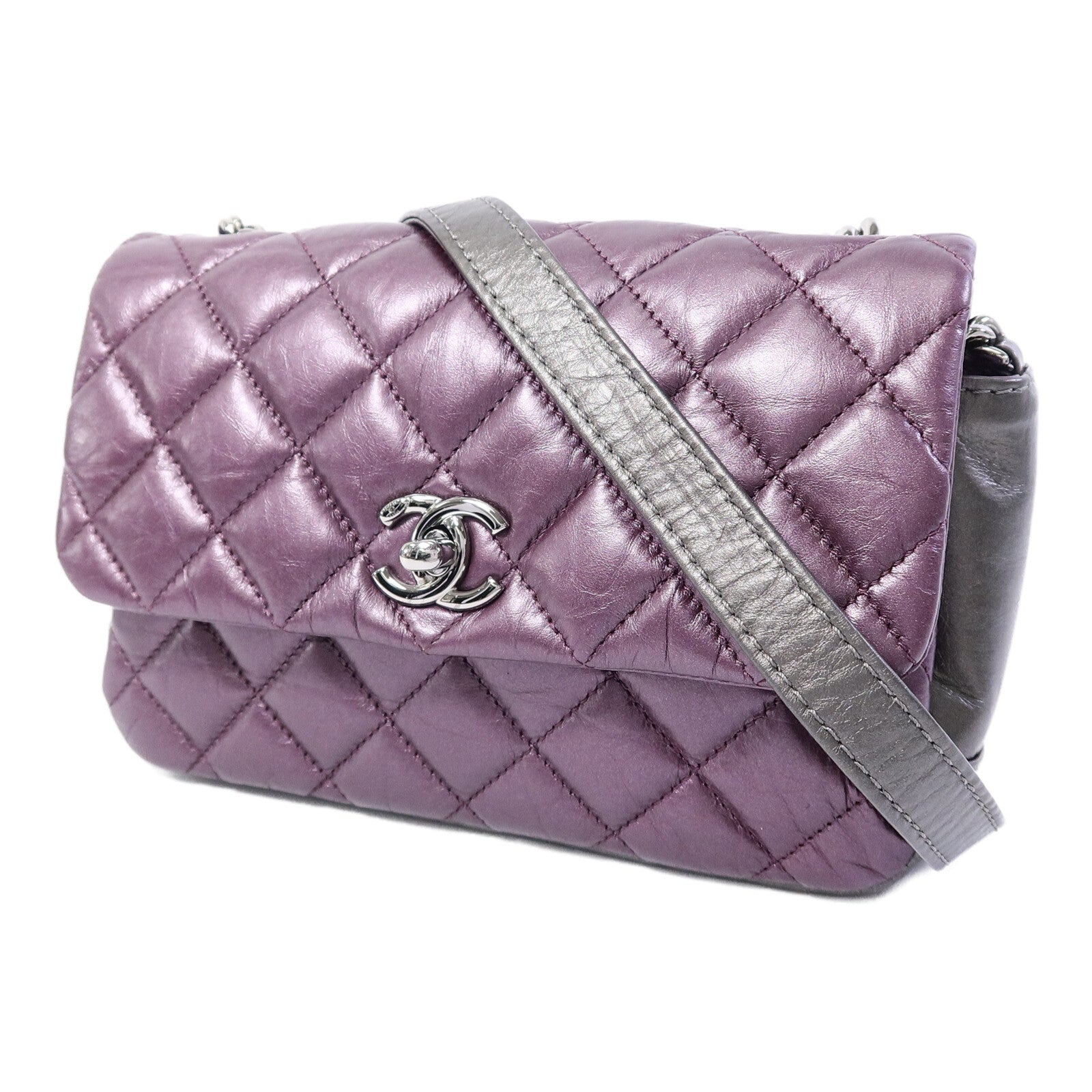 CHANEL 羊皮皮革2 Way Shoulder Bag手挽肩背兩用袋