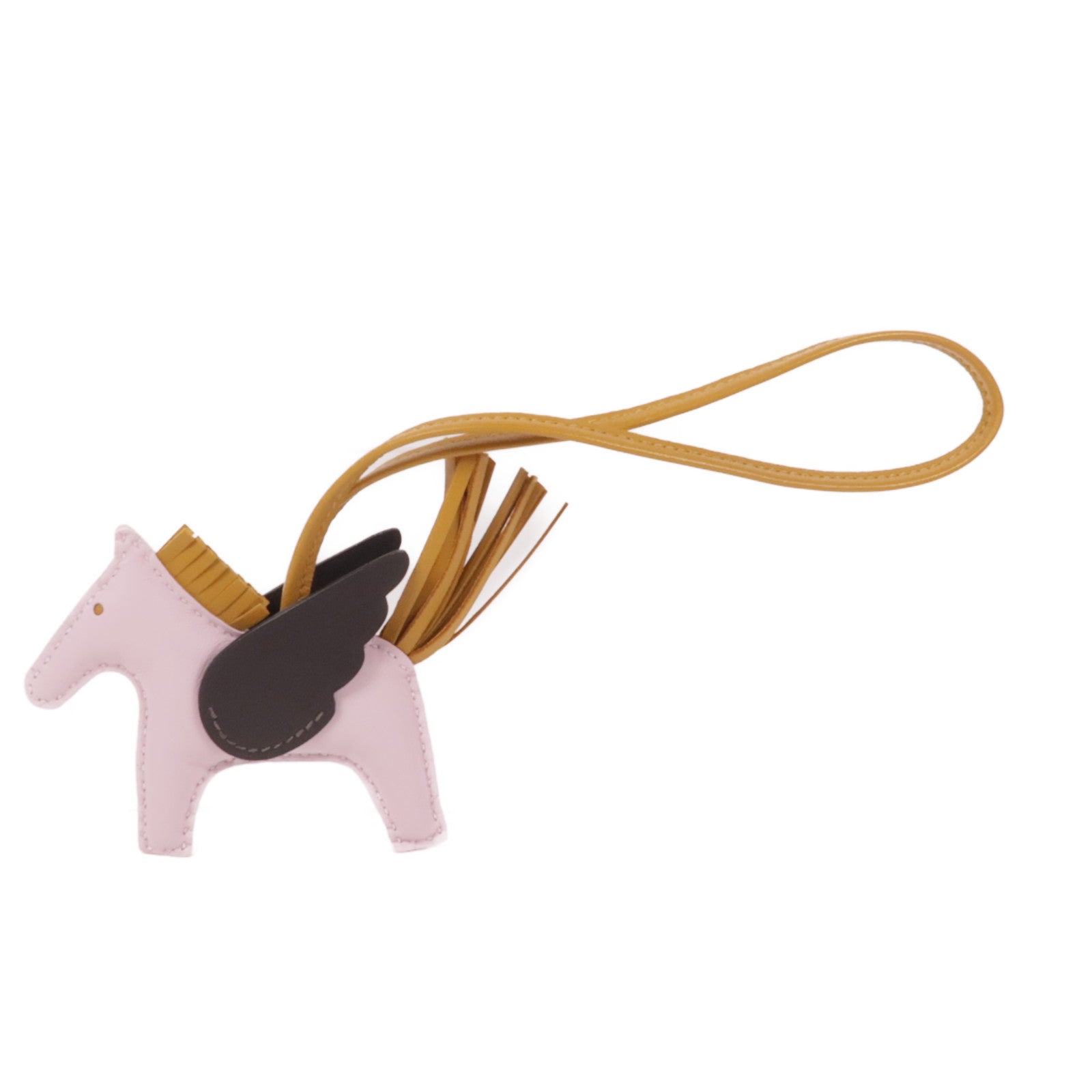 HERMES Swift Leather Rodeo PM Hanging Mauve Pale/Sesame charmMauve Mauve Bro...