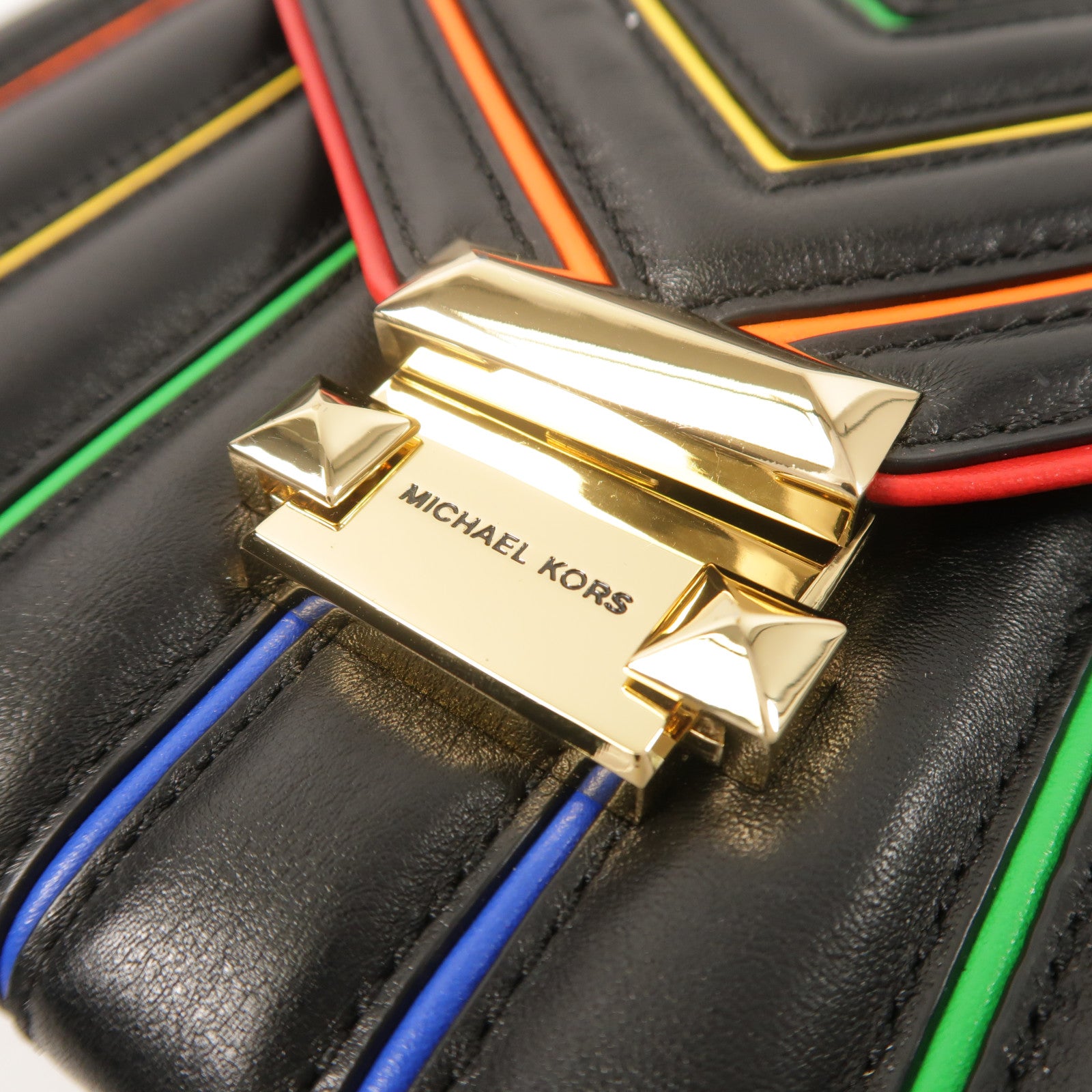 Michael Kors 牛皮皮革Chain Shoulder鏈帶肩背袋