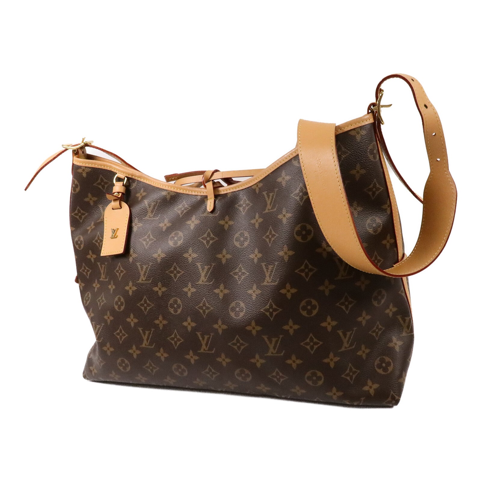 LOUIS VUITTON Monogram Carry All MM金扣肩背袋