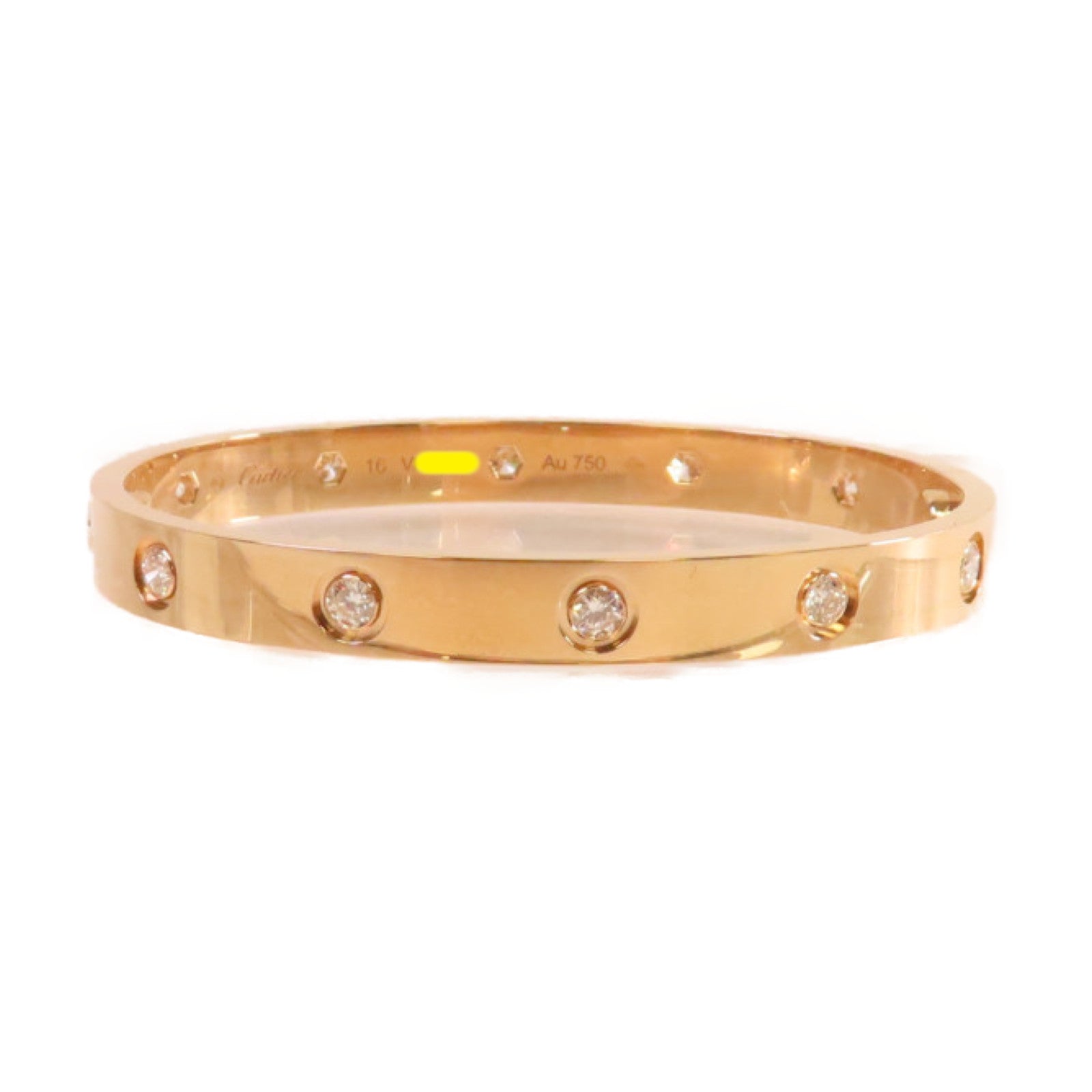 CARTIER 18K玫瑰金/鑽石10 Diamond Love Bracelet手鐲#16