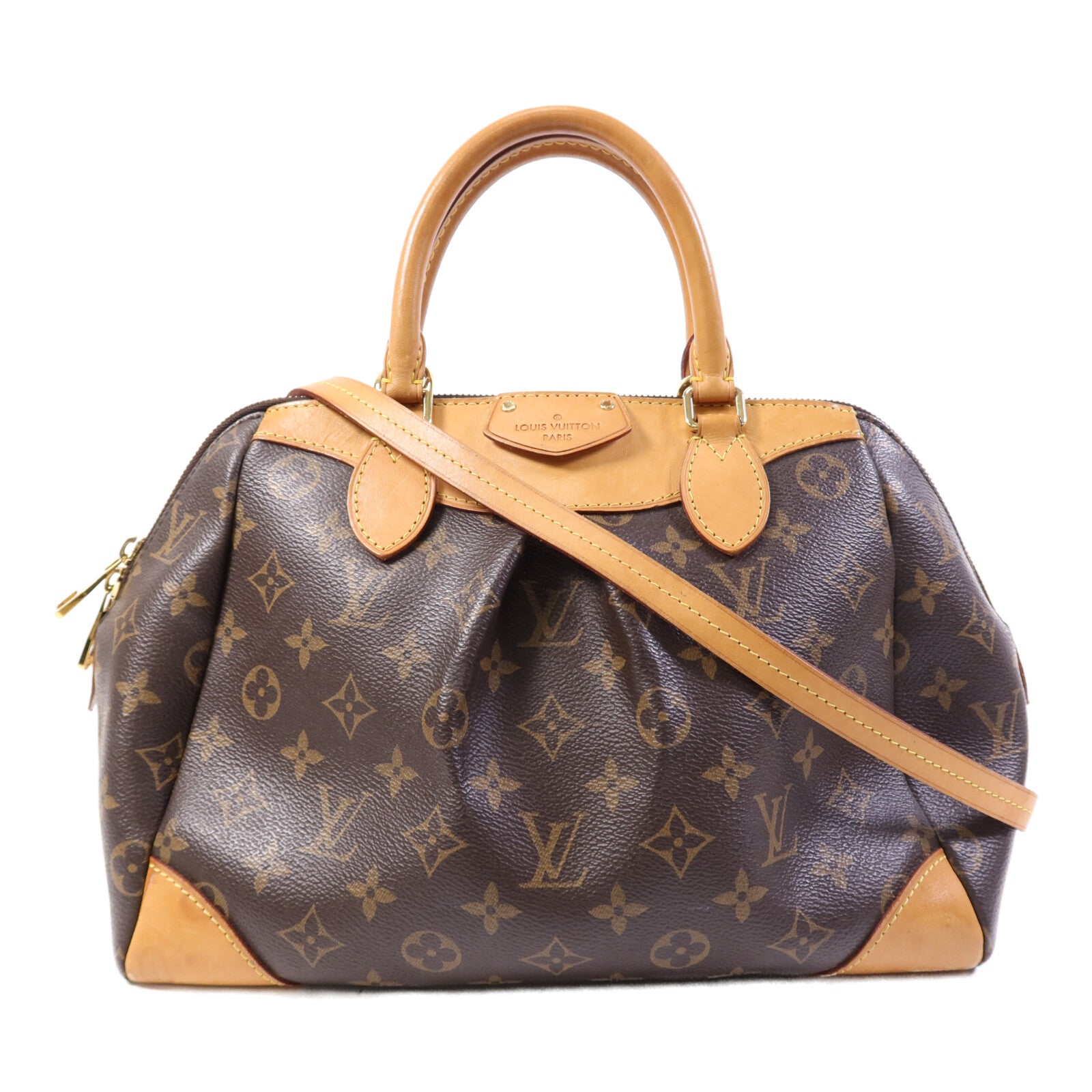 LOUIS VUITTON Monogram Canvas Segur金扣手挽肩背兩用袋