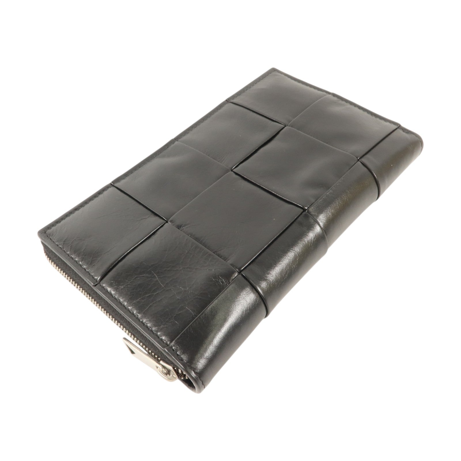 BOTTEGA VENETA 牛皮皮革Zipper Long Wallet銀扣長錢包