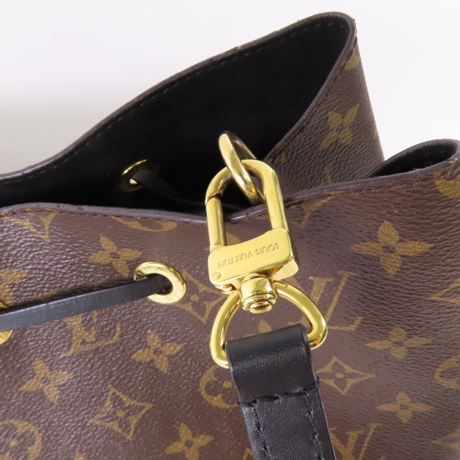 LOUIS VUITTON LV GHW Neo Noe MM Shoulder Handbag M44020 Monogram Brown