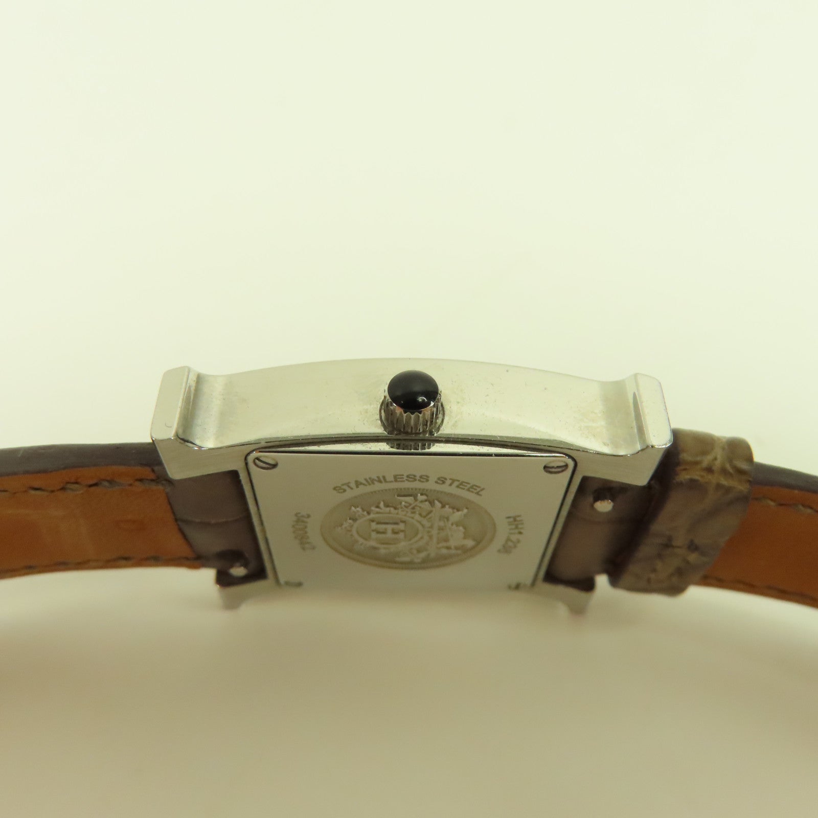 HERMES Heure H PM Acier不鏽鋼石英手錶銀色