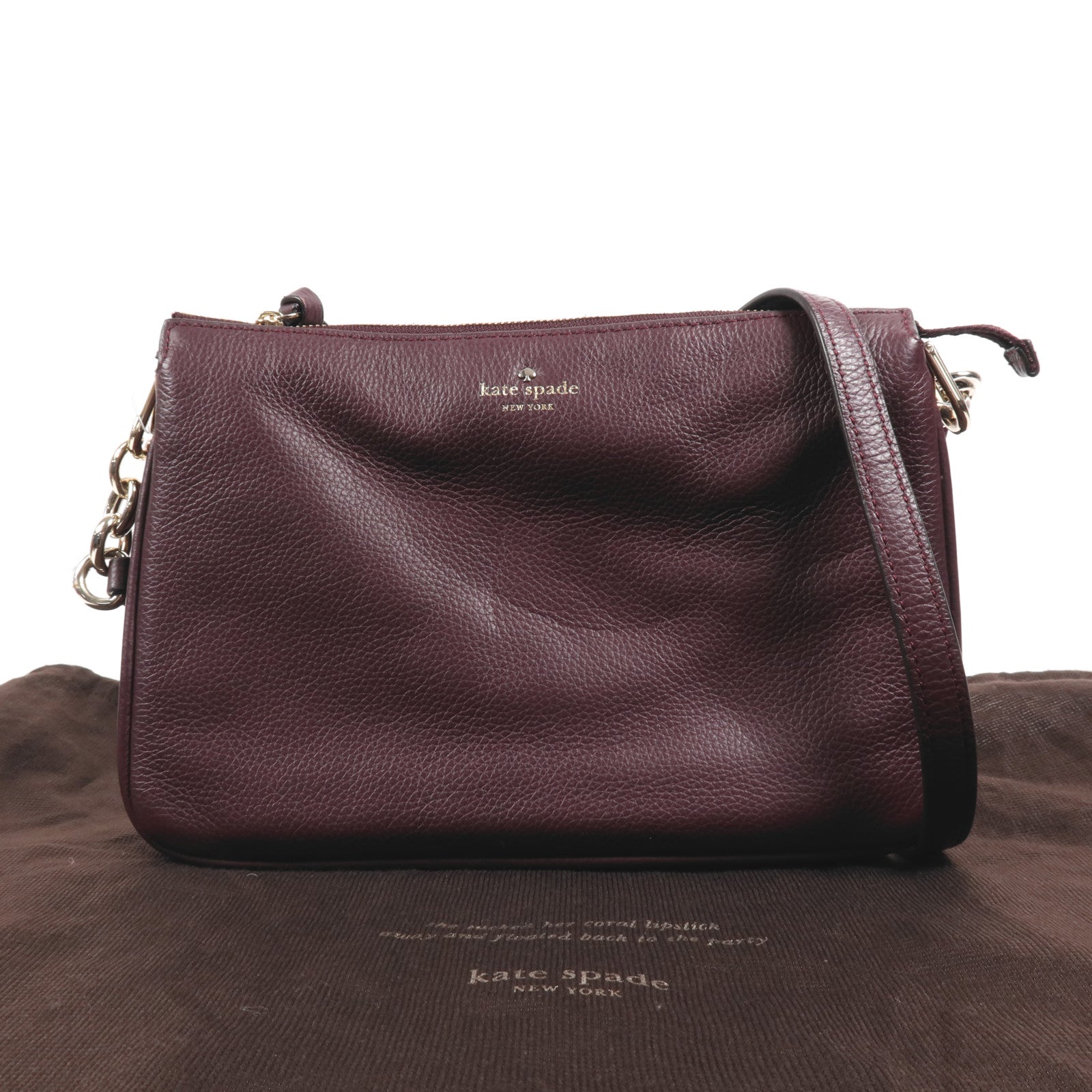 Kate Spade 牛皮皮革Shoulder Bag金扣肩背袋