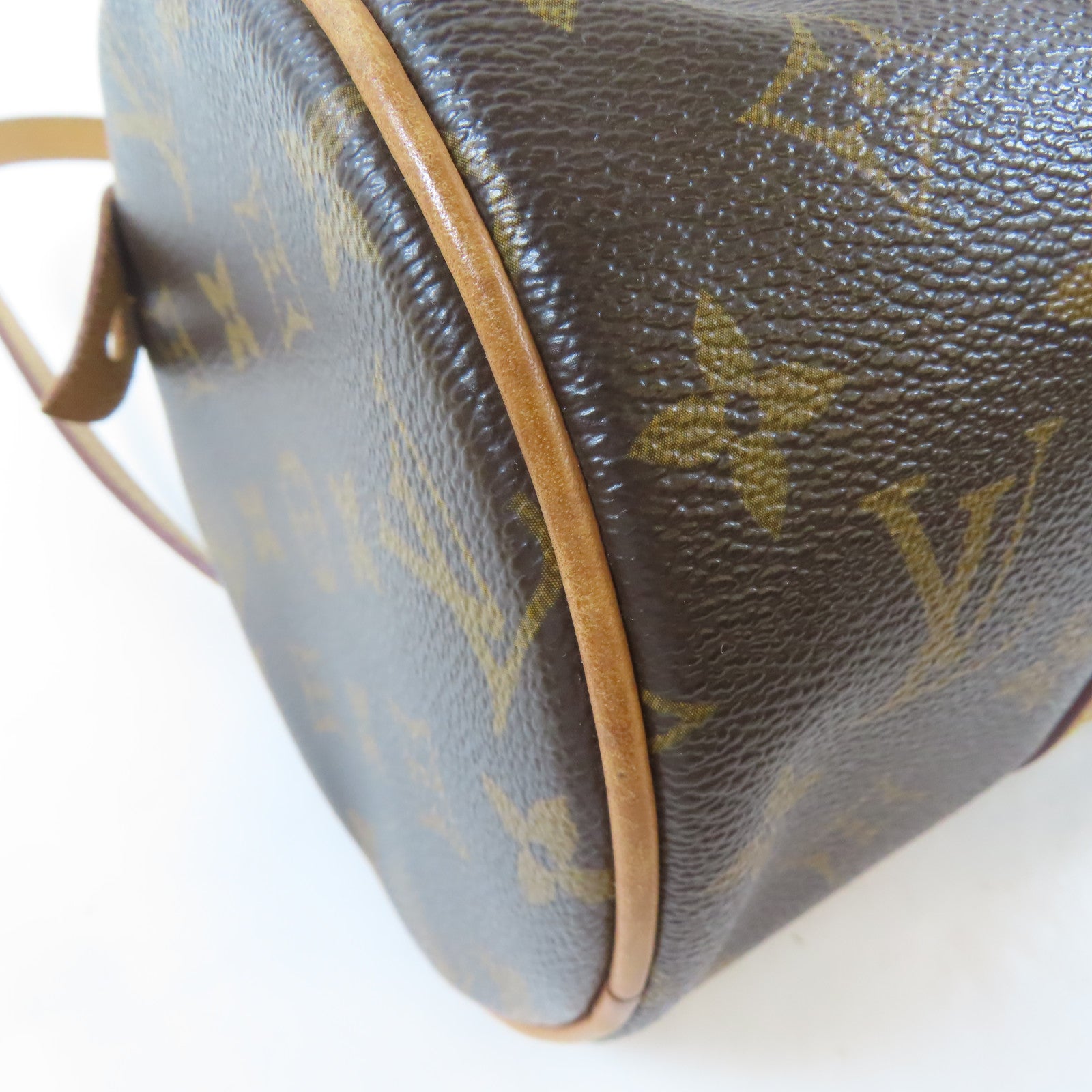 LOUIS VUITTON Monogram Papillon金扣肩背袋啡色