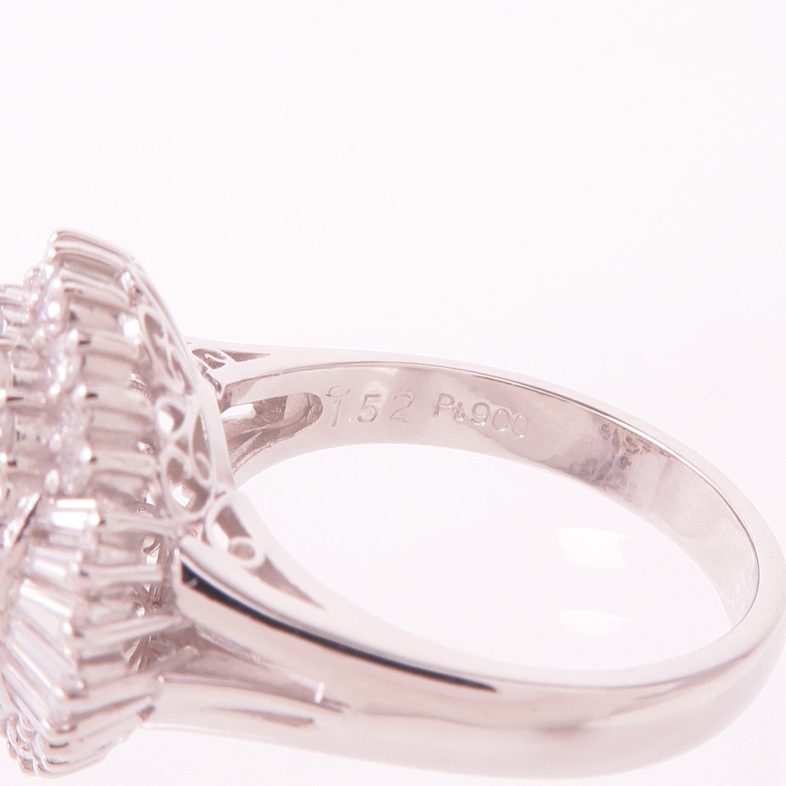 JEWELRY PT900鉑金Black Opal Diamond Ring黑蛋白石/鑽石戒指US#6