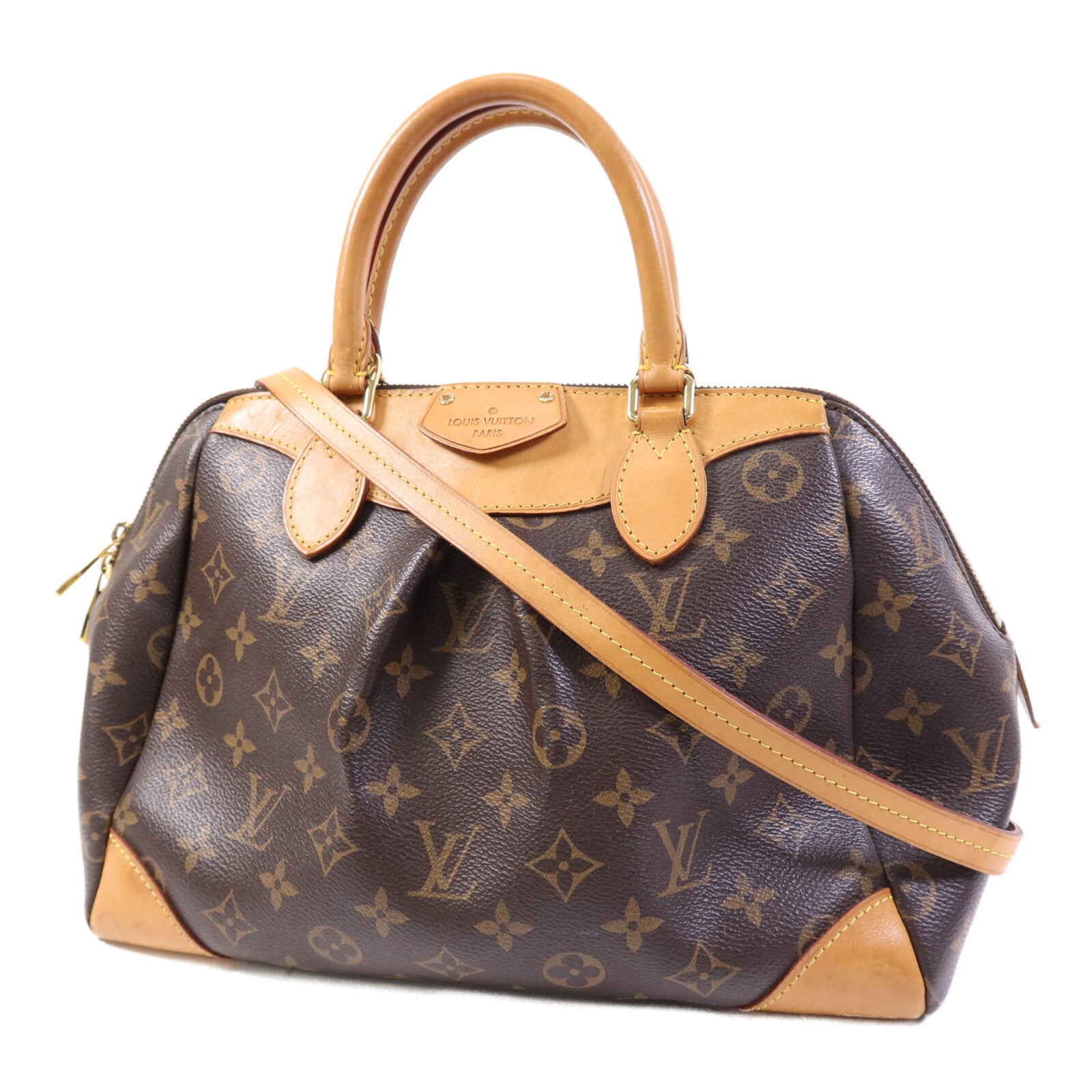 LOUIS VUITTON Monogram Canvas Segur金扣手挽肩背兩用袋