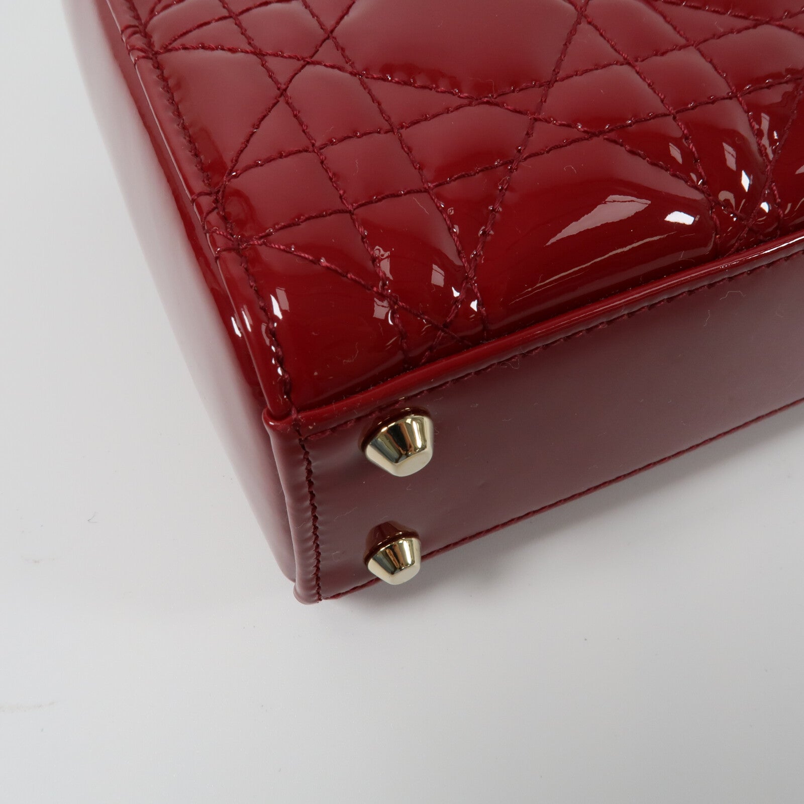 Dior 漆皮皮革Mini Lady Dior手挽肩背兩用袋