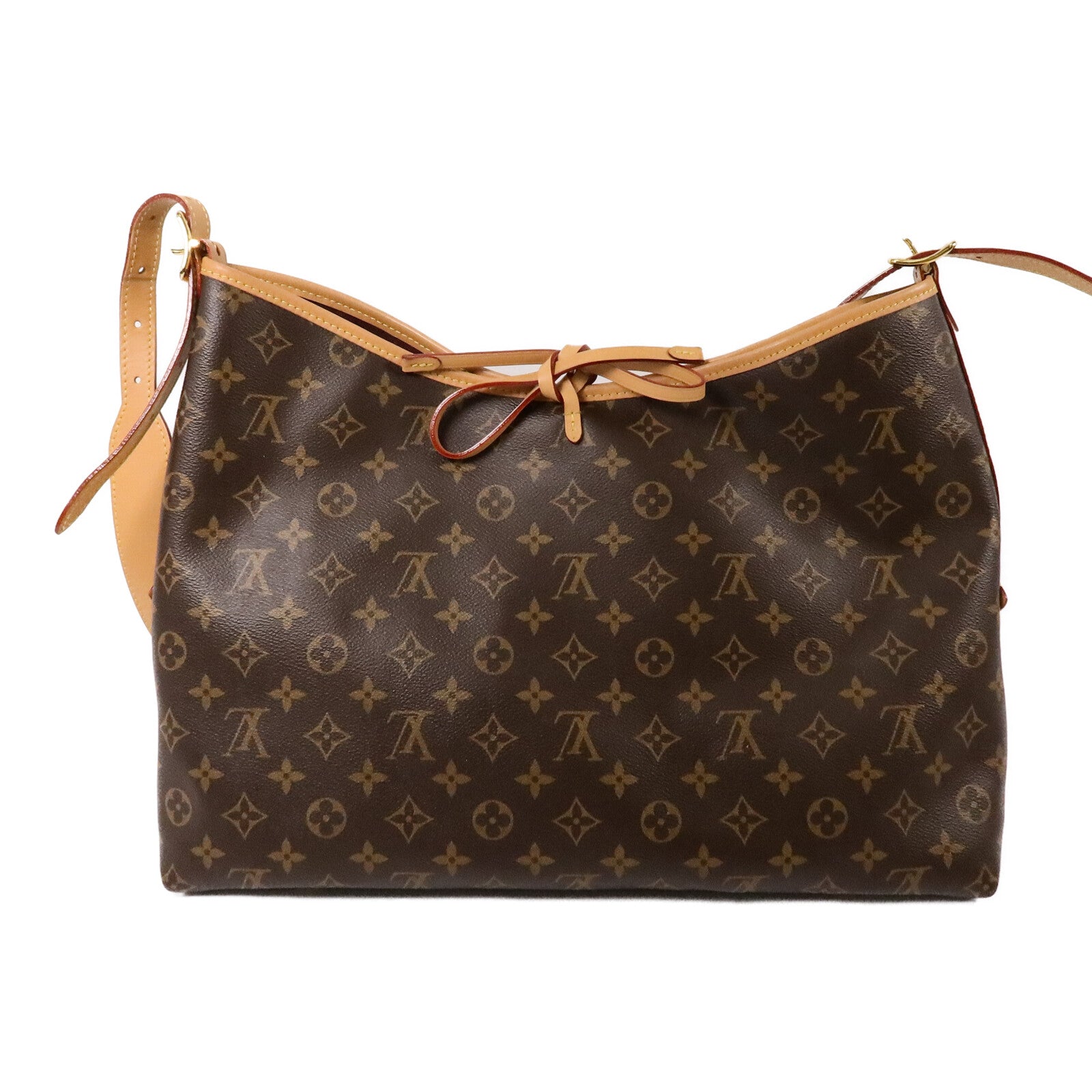 LOUIS VUITTON Monogram Carry All MM金扣肩背袋