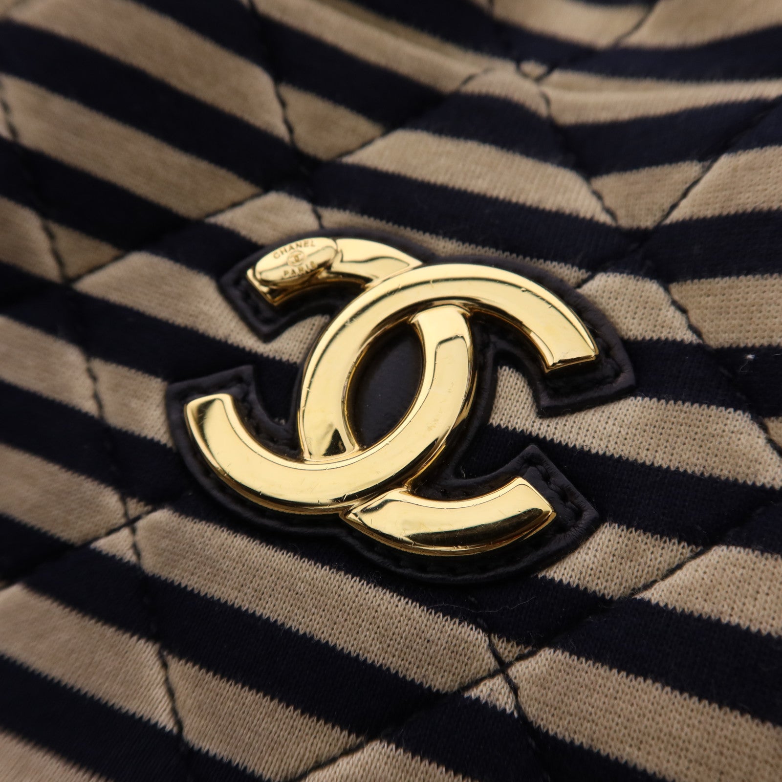 CHANEL 布料Chain Shoulder Bag金扣鏈帶肩背袋