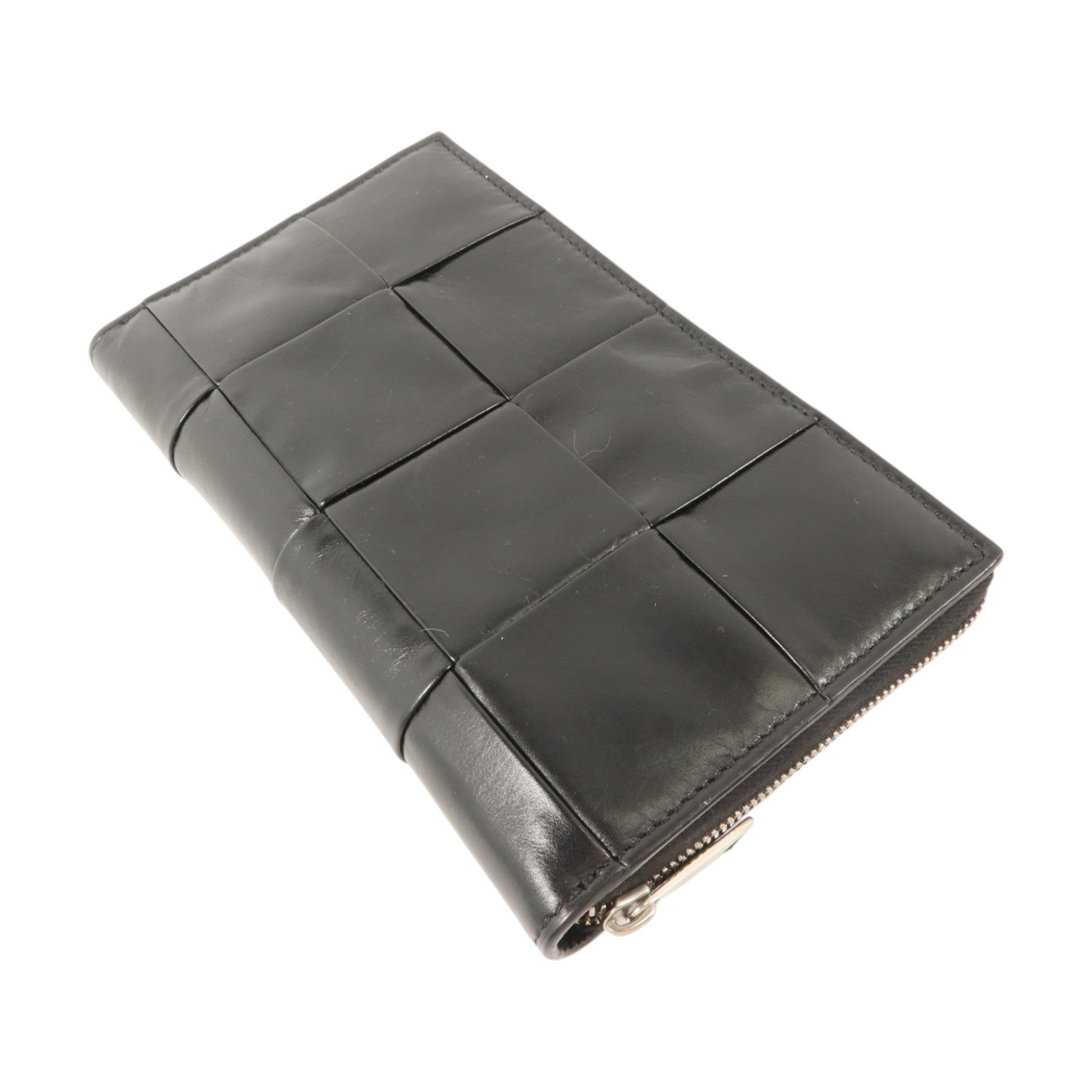 BOTTEGA VENETA 牛皮皮革Zipper Long Wallet銀扣長錢包
