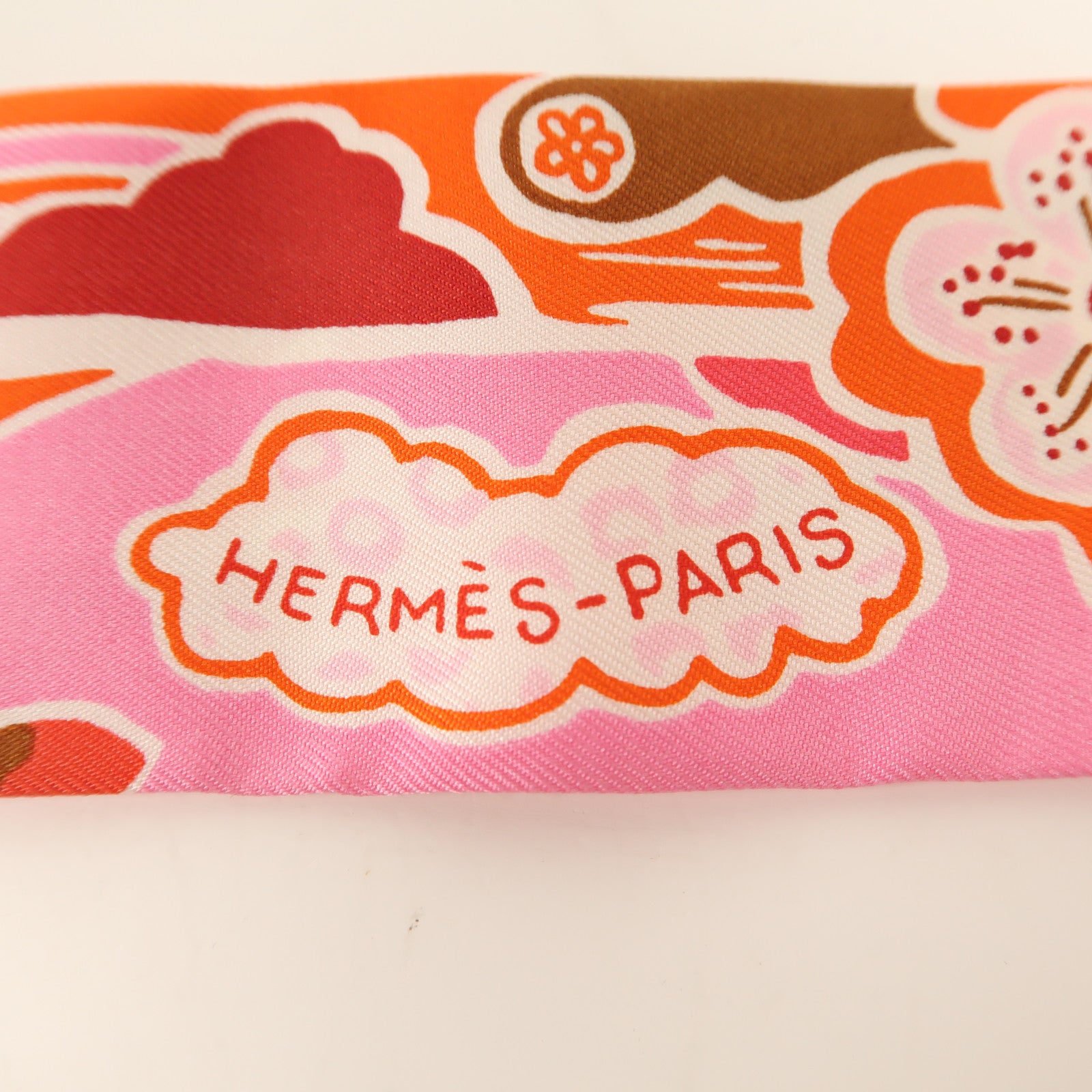 HERMES 絲綢Twilly絲巾