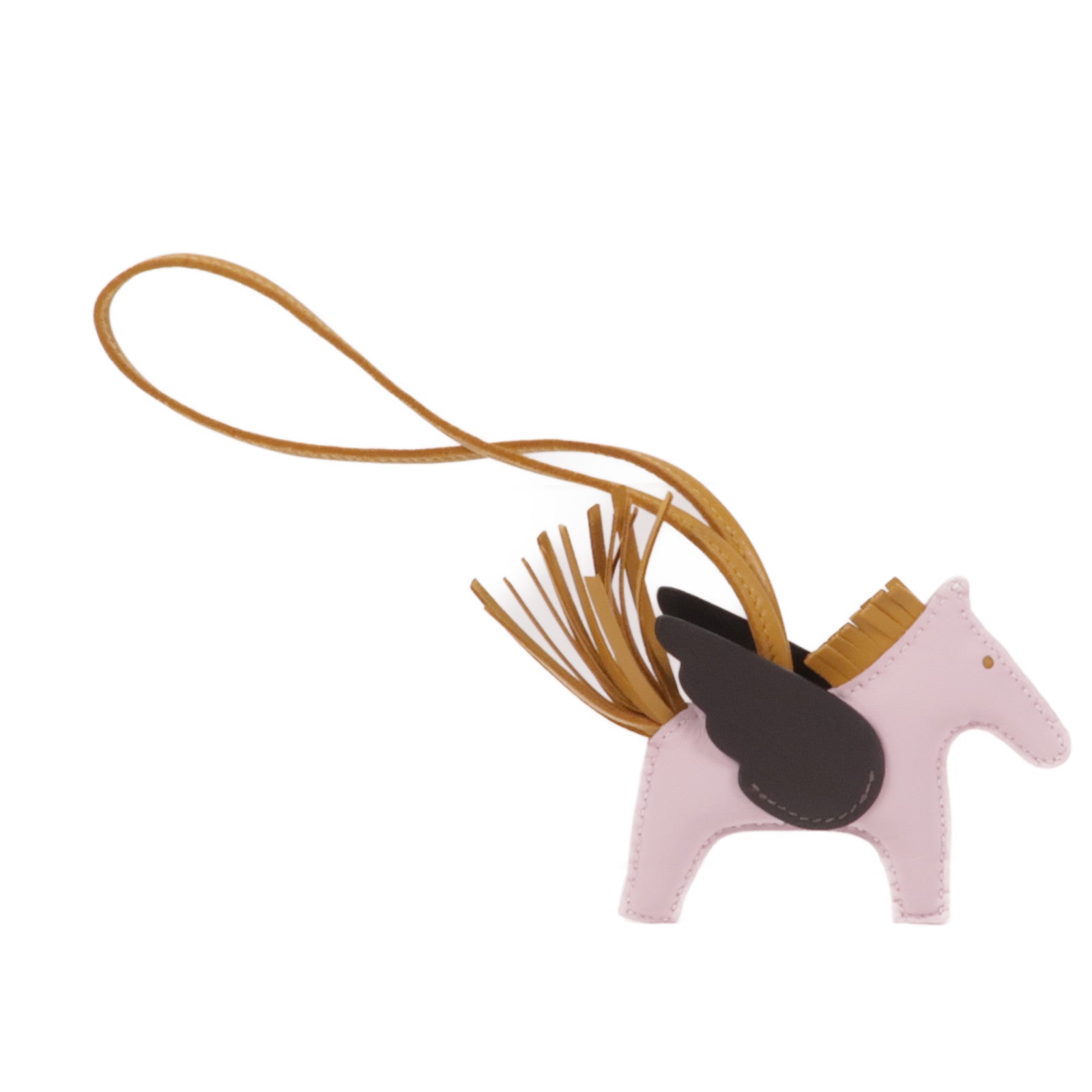HERMES Swift Leather Rodeo PM Hanging Mauve Pale/Sesame charmMauve Mauve Bro...
