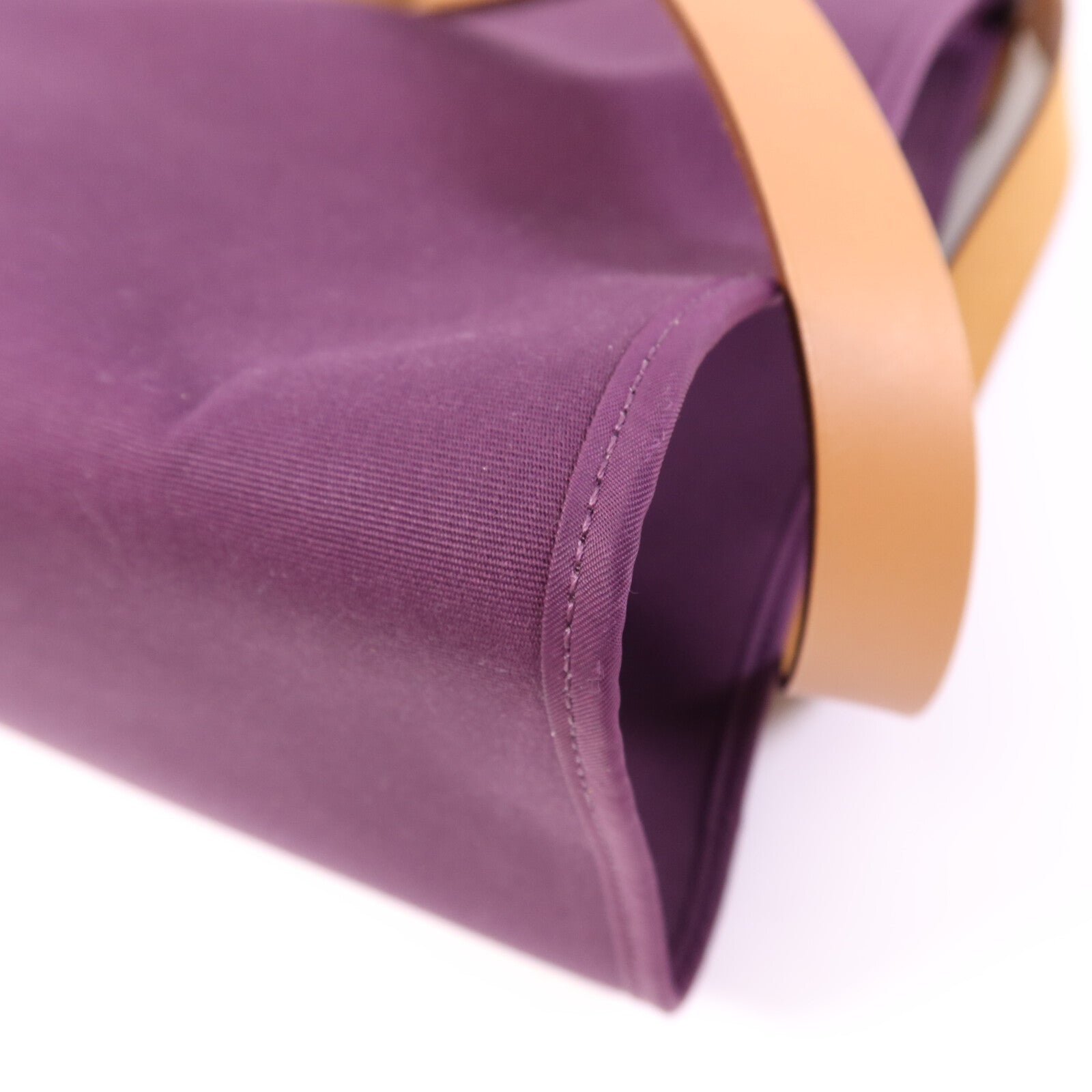 HERMES 帆布Herbag MM銀扣手挽肩背兩用袋Anemone/Gold