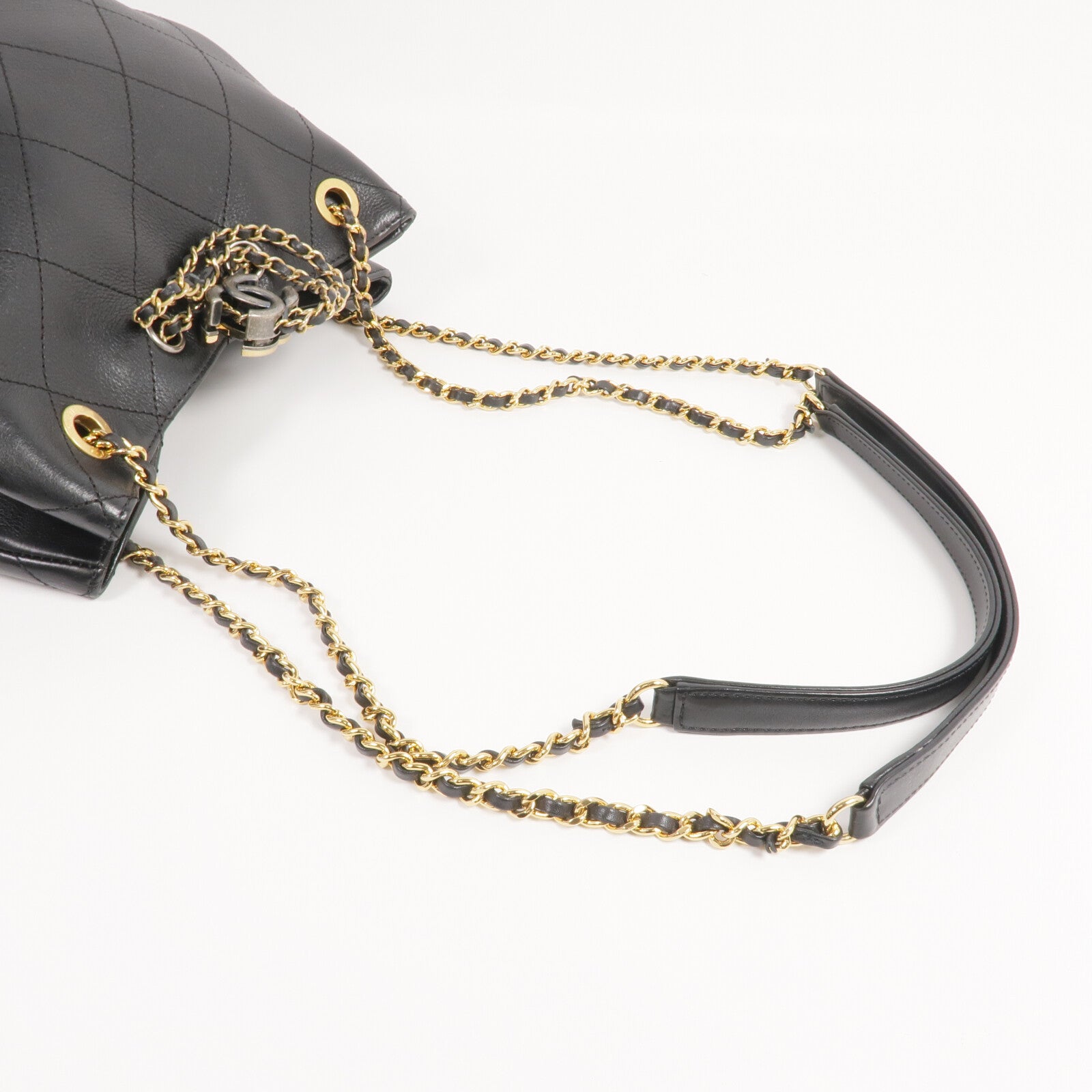 CHANEL 牛皮皮革Chain Shoulder Bag金扣鏈帶肩背袋
