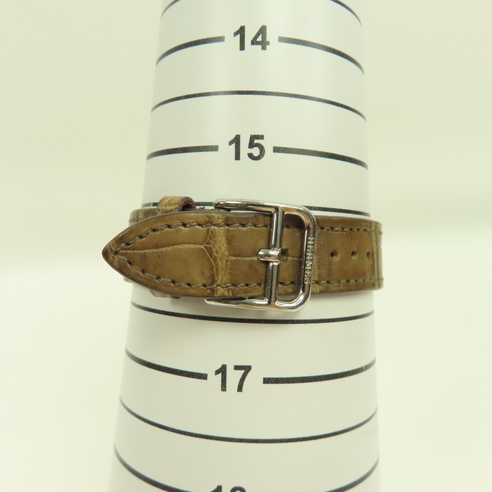 HERMES Heure H PM Acier不鏽鋼石英手錶銀色