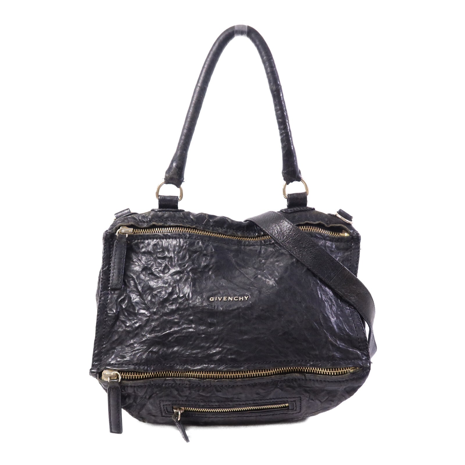 GIVENCHY 牛皮皮革Pandora金扣手挽肩背兩用袋