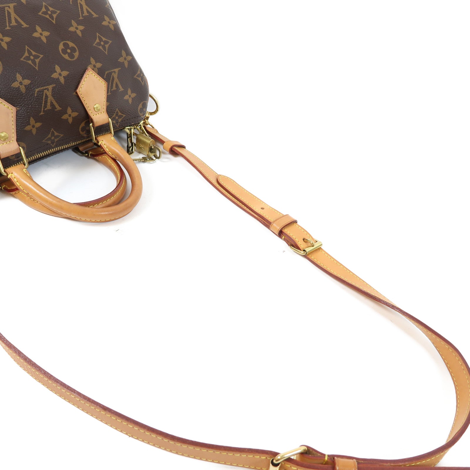 LOUIS VUITTON Monogram Speedy Bandoulière 25金扣手挽肩背兩用袋啡色
