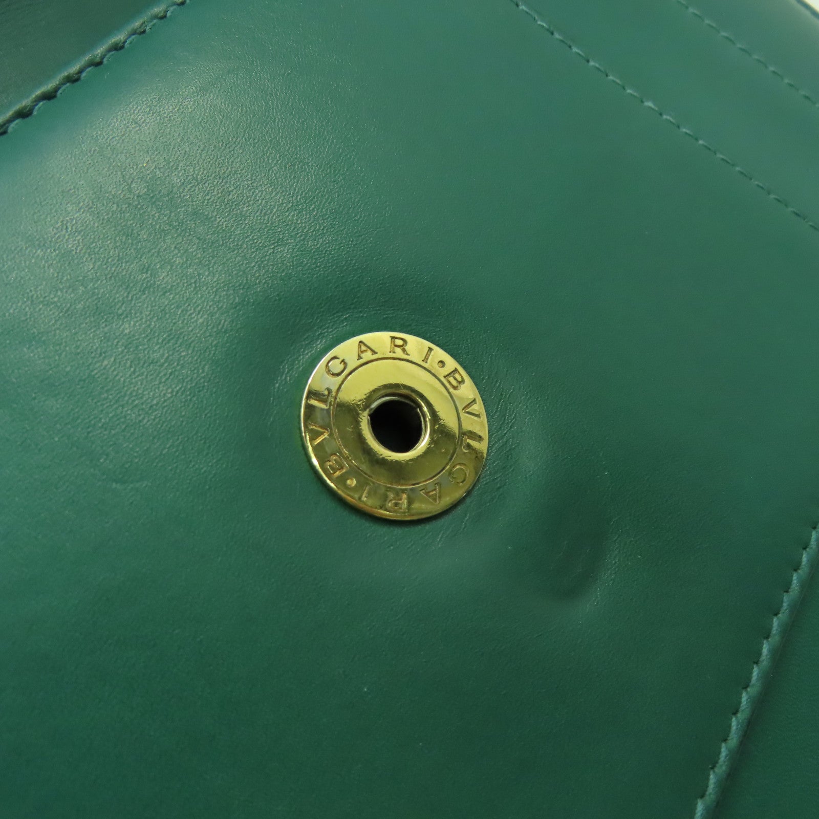 BVLGARI 牛皮皮革Serpenti Forever金扣鏈帶肩背袋綠色