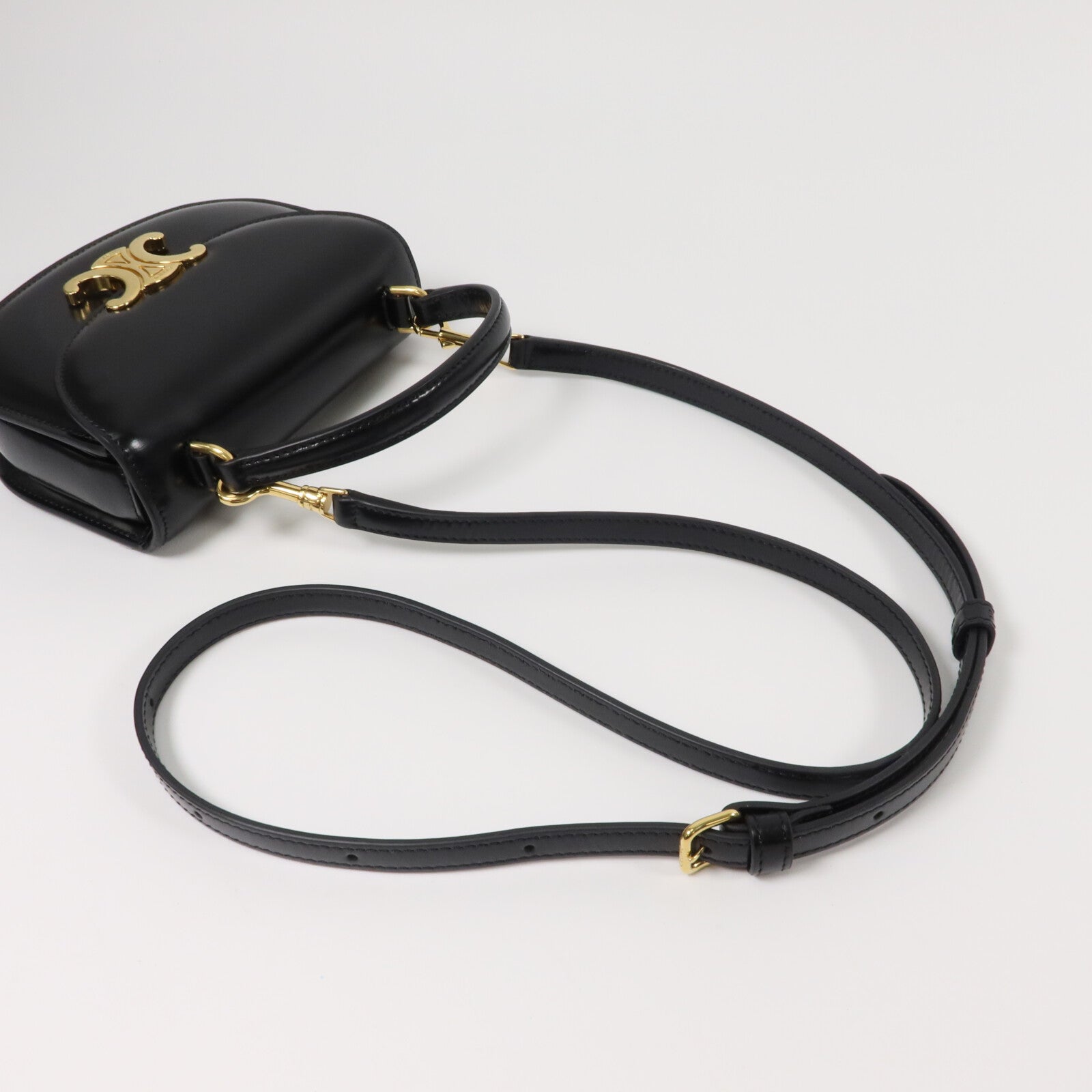 CELINE 牛皮皮革Mini Besace Clea手挽肩背兩用袋