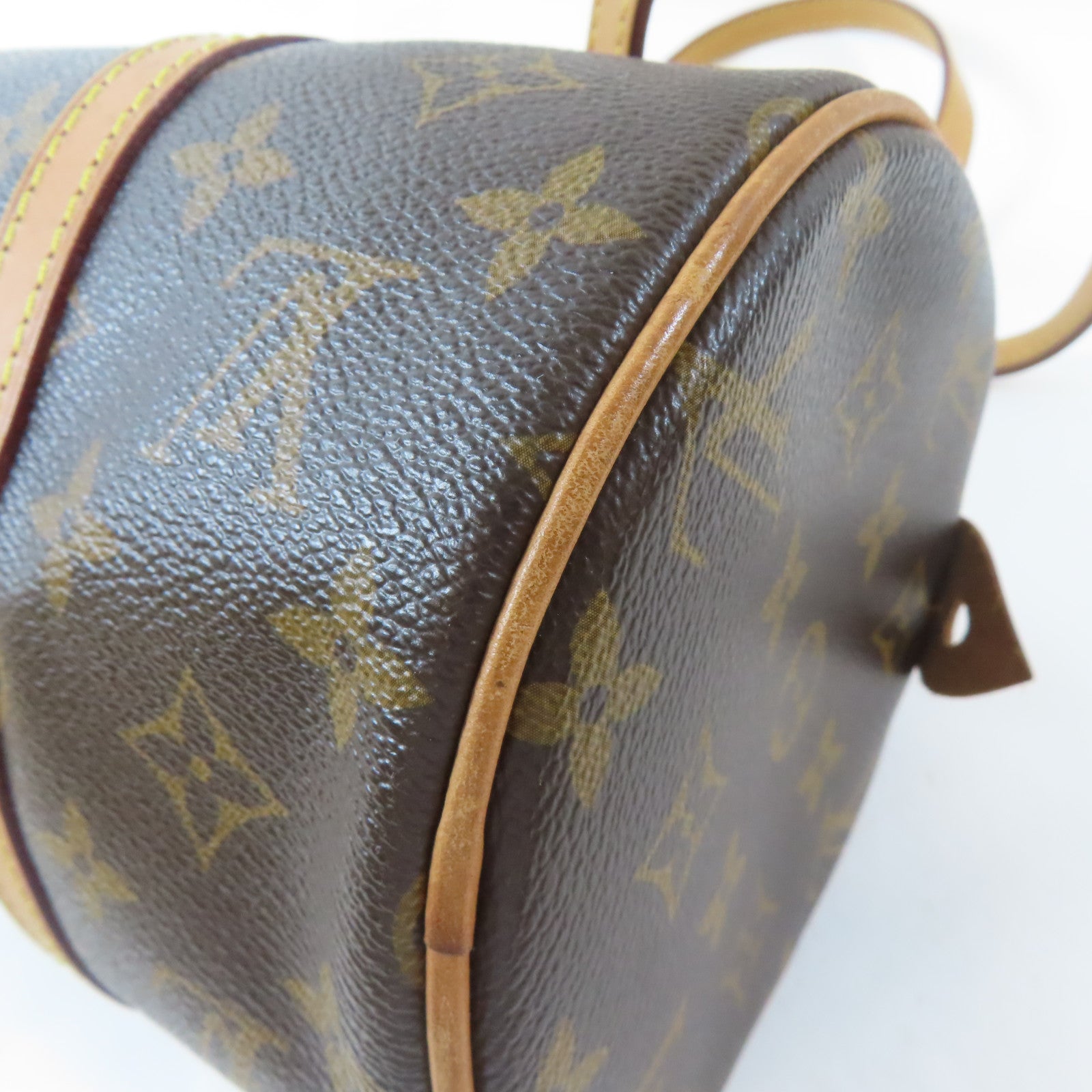 LOUIS VUITTON Monogram Papillon金扣肩背袋啡色
