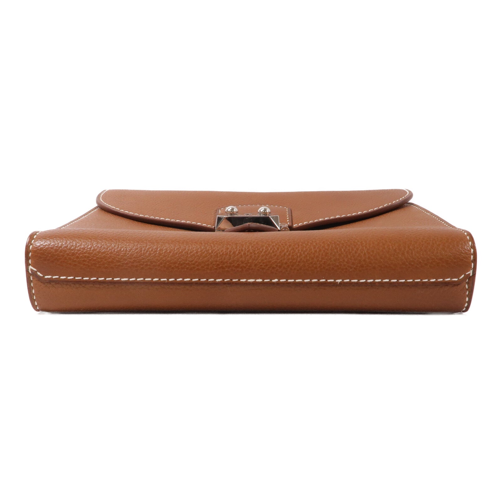 HERMES Barenia皮革Depeches 21肩背袋Gold