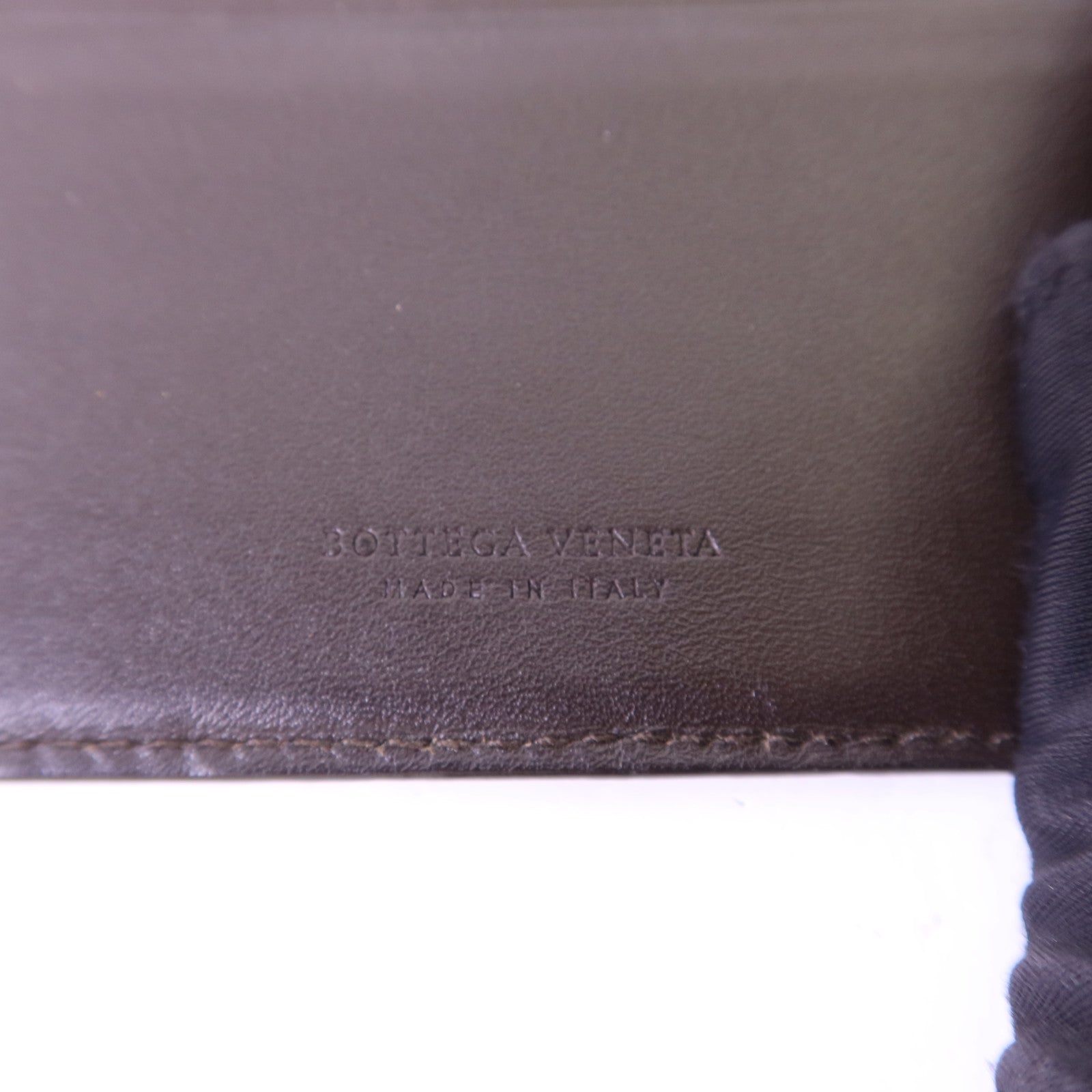 BOTTEGA VENETA 【激減優惠】羊皮皮革Bifold Money Clip Wallet錢包