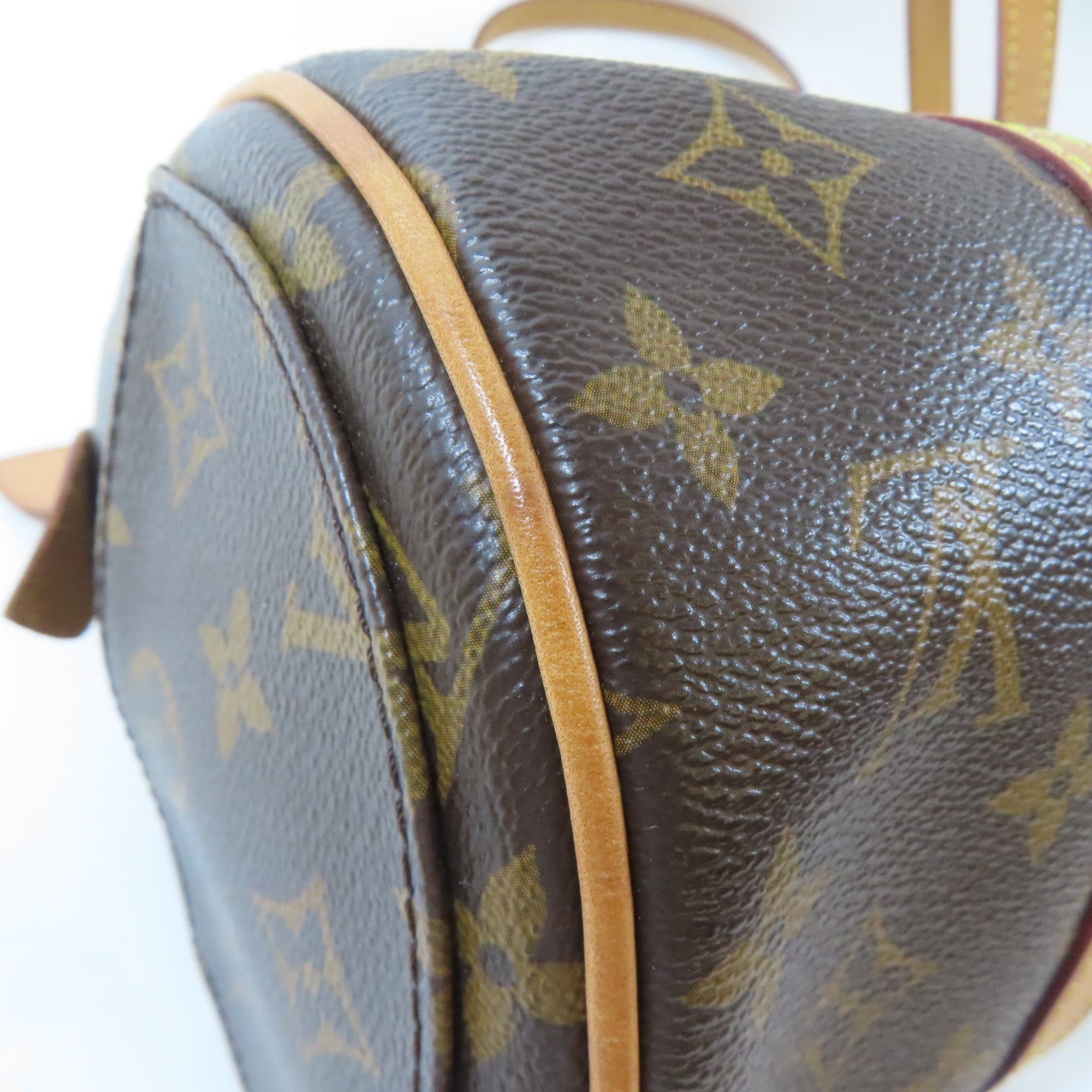 LOUIS VUITTON Monogram Papillon金扣肩背袋啡色