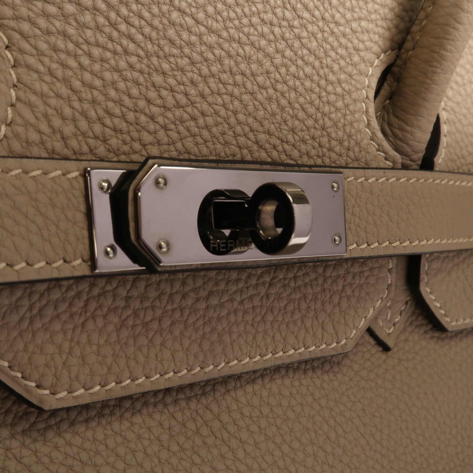 HERMES Clemence皮革Birkin 35銀扣手挽袋Trench