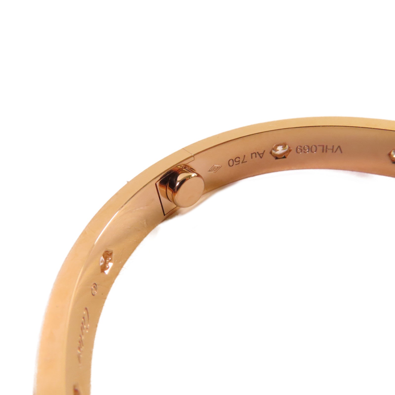 CARTIER 18K玫瑰金/鑽石10 Diamond Love Bracelet手鐲#16