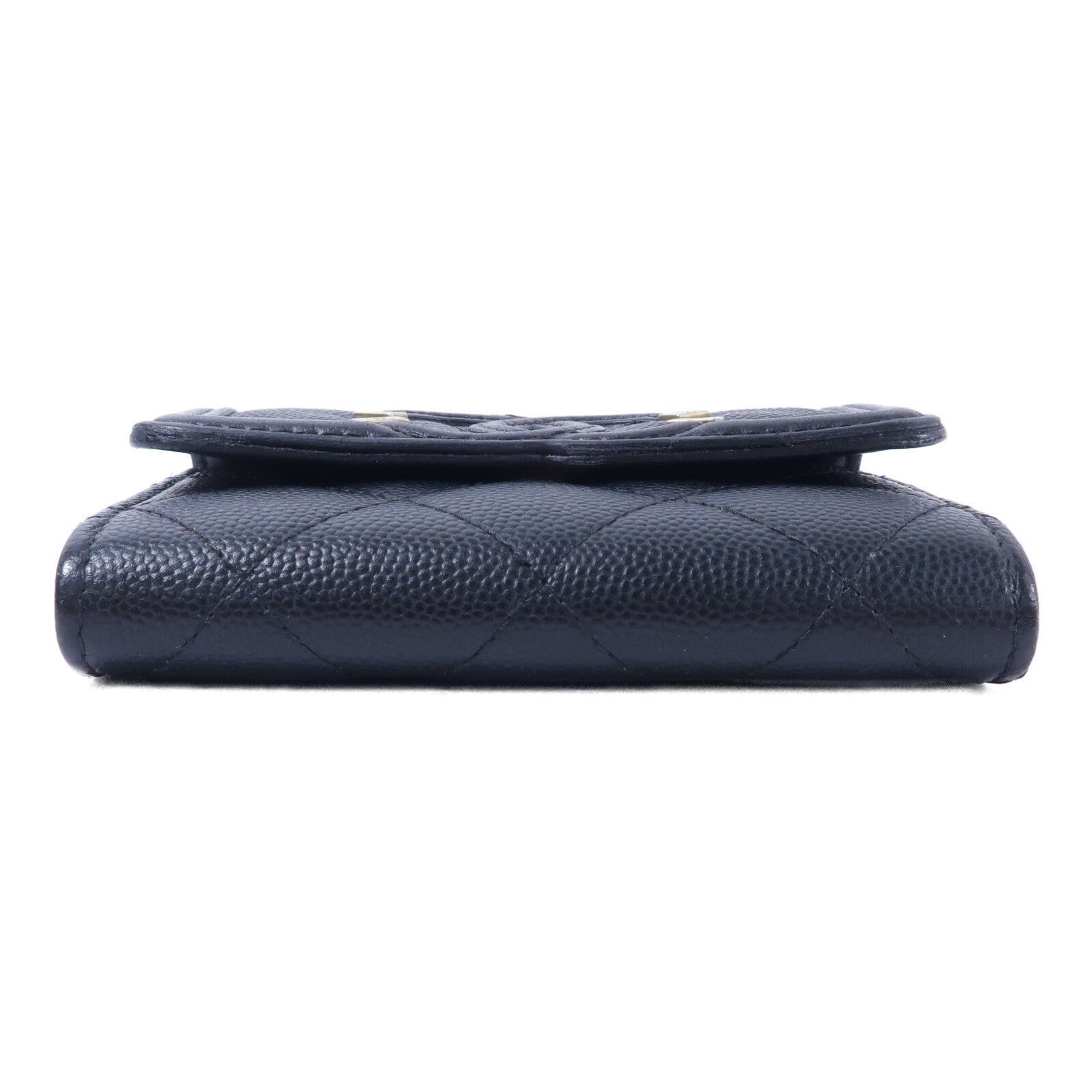 CHANEL 牛皮皮革Filigree Vanity CC Wallet零錢包